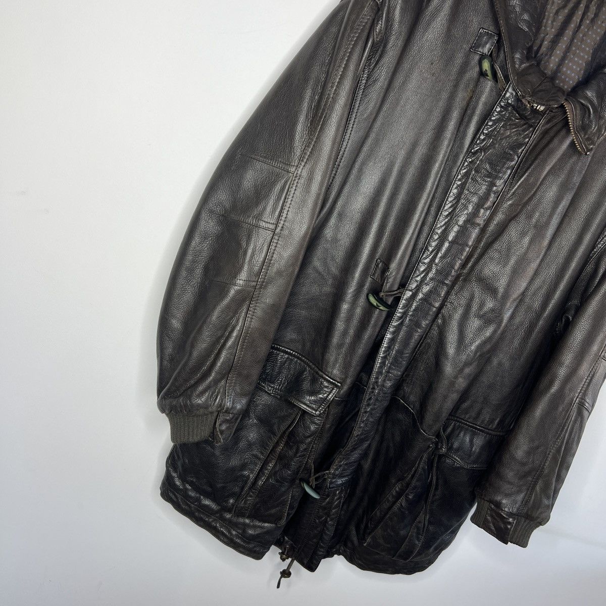 Hugo Boss Vintage 90s y2k Hugo Boss Leather Jacket Coat Calfskin Sz 52 Size US L / EU 52-54 / 3 - 4 Thumbnail
