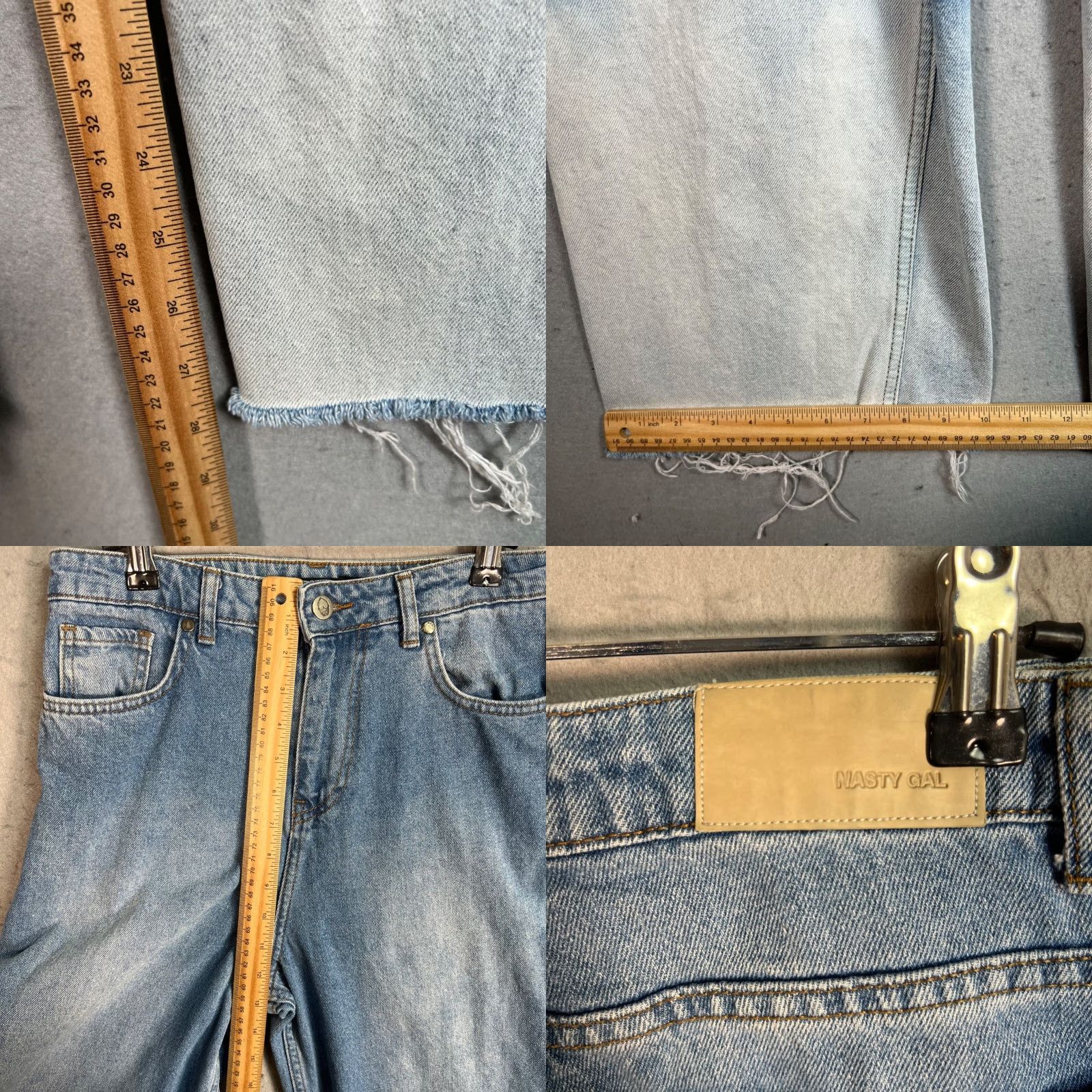 Nasty Gal Nasty Gal Ombre Dip Dye Denim Jeans Straight Leg High Waist Womens Size 6 Blue 100% Cotton 5-Pocket Inseam 28 in Rise High Vintage No Mens Womens Size 28" / US 6 / IT 42 - 8 Thumbnail