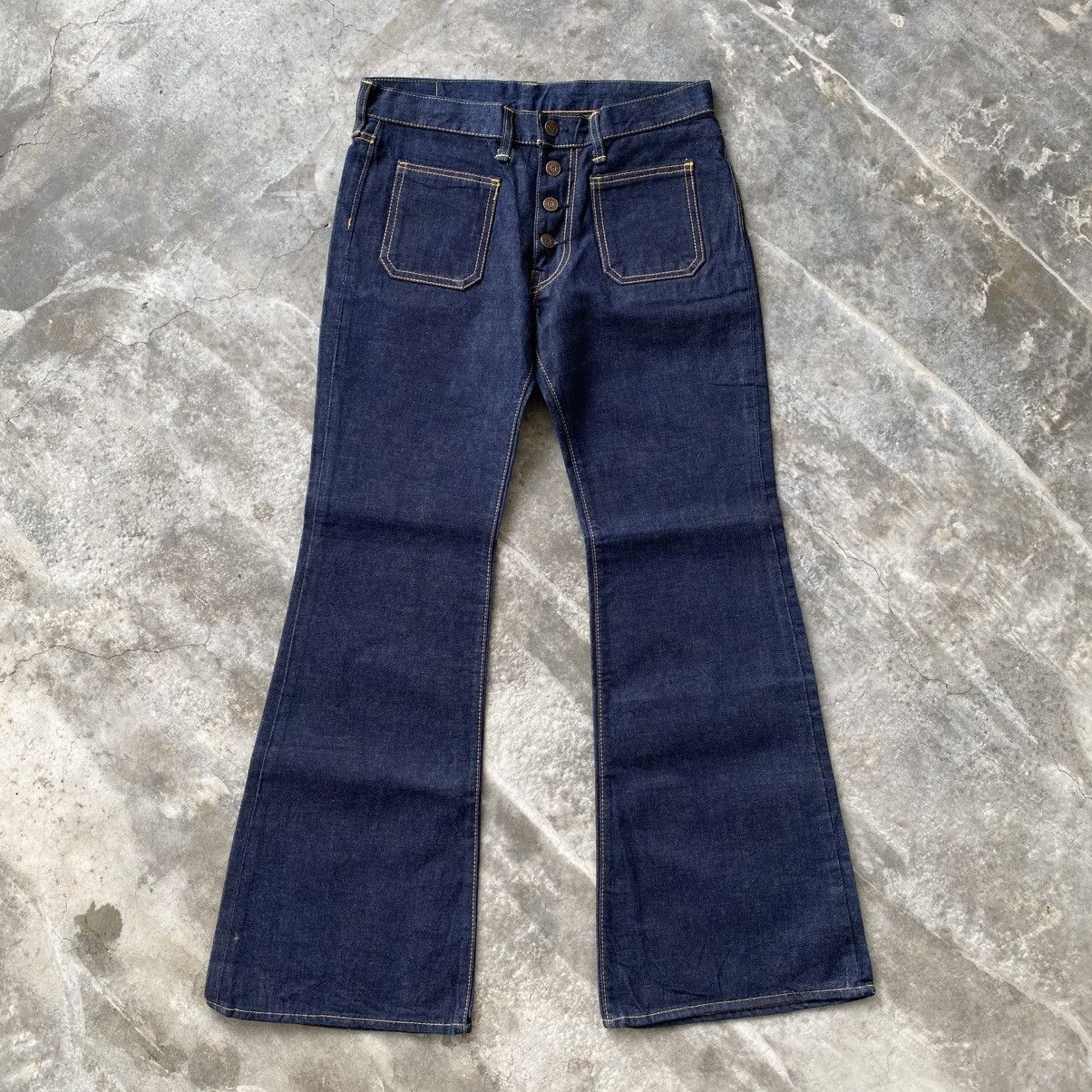 If Six Was Nine × Japanese Brand × Le Grande Bleu (L.G.B.) Vintage BIGSTONE Super Flared Denim w31 Size US 31 - 1 Thumbnail