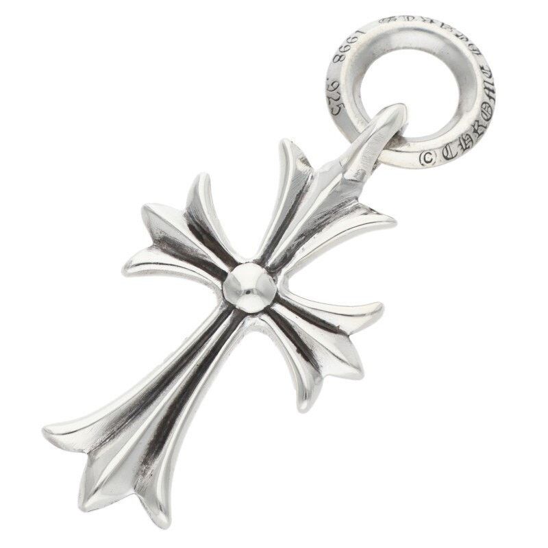 Chrome Hearts Tiny CH Cross Silver Necklace