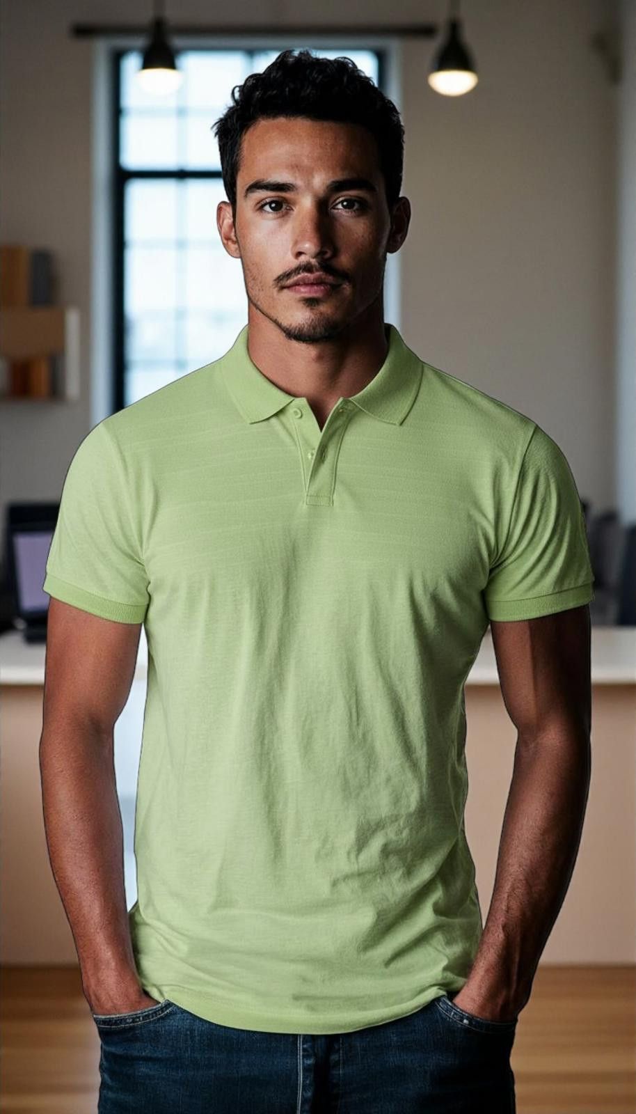 Adidas Adidas Men's Light Green Polo Shirt Size XL Size US XL / EU 56 / 4 - 1 Thumbnail