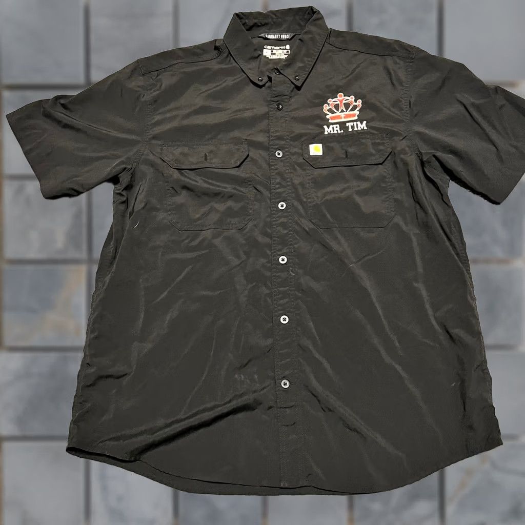 Carhartt Carhartt Shirt Men XL Black Button Down Force Nylon Blend Performance Workwear Size US XL / EU 56 / 4 - 1 Thumbnail