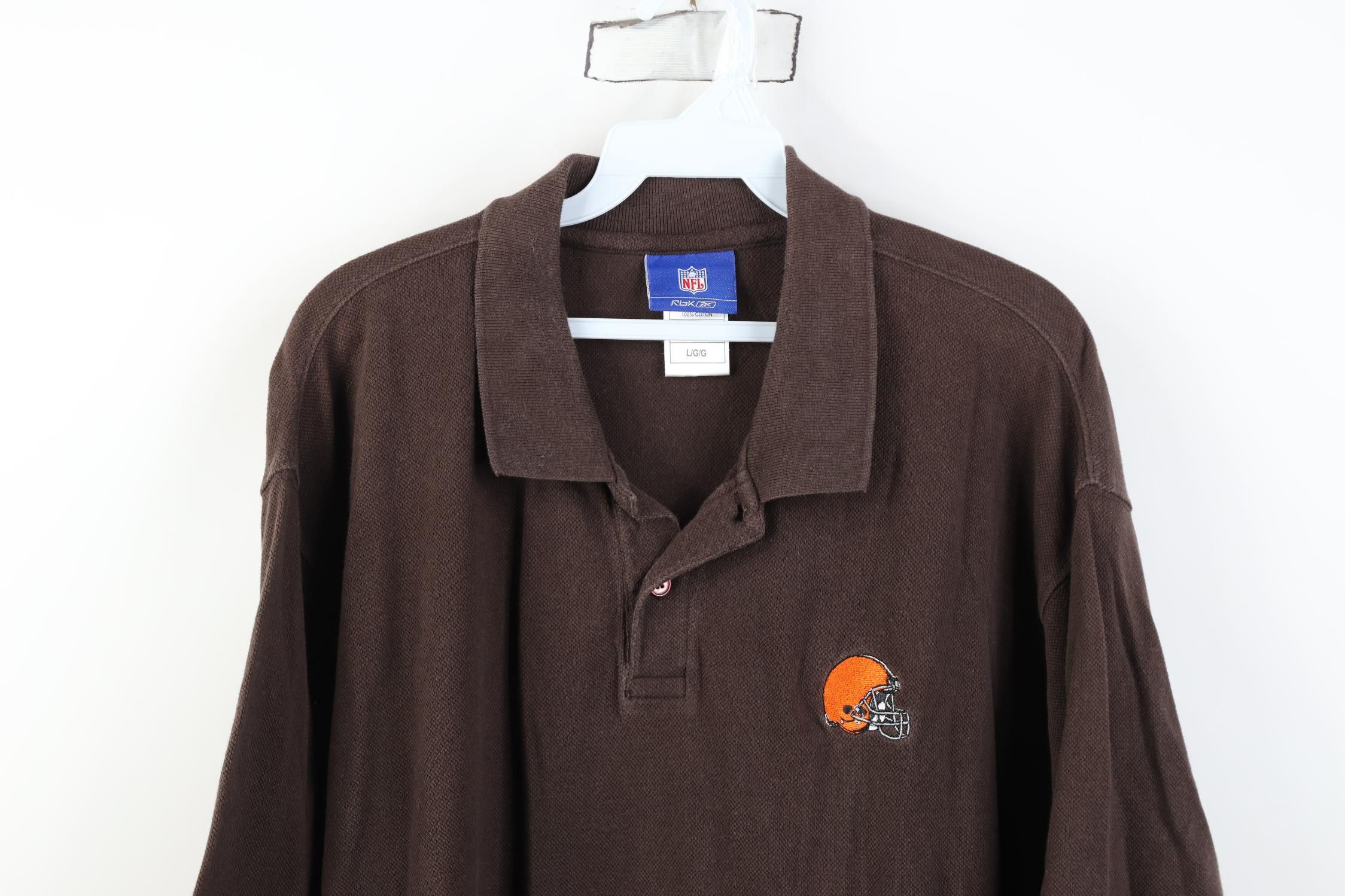 Reebok Vintage Reebok Cleveland Browns Football Golf Polo Shirt Size US L / EU 52-54 / 3 - 2 Thumbnail