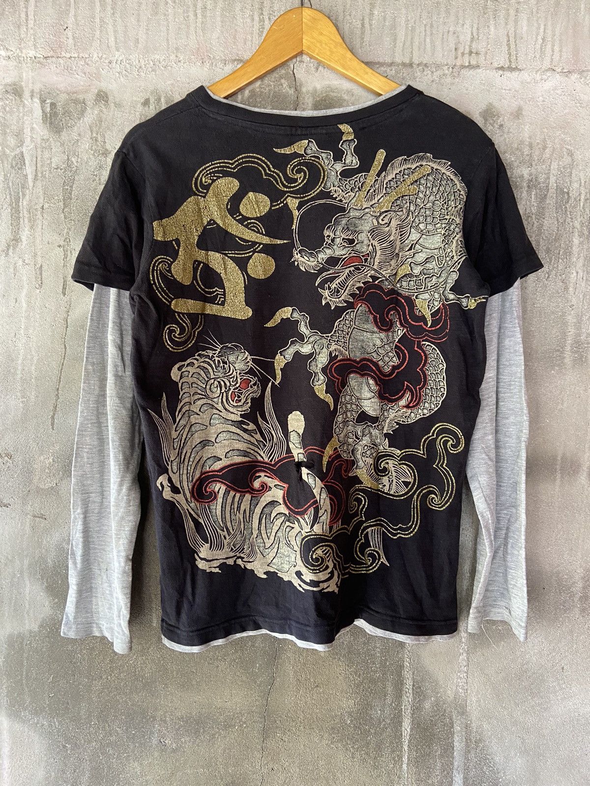 Japanese Brand SPACE OPERA DRAGON DOUBLE LAYER DISTRESSED LONG SLEEVE Size US M / EU 48-50 / 2 - 1 Thumbnail