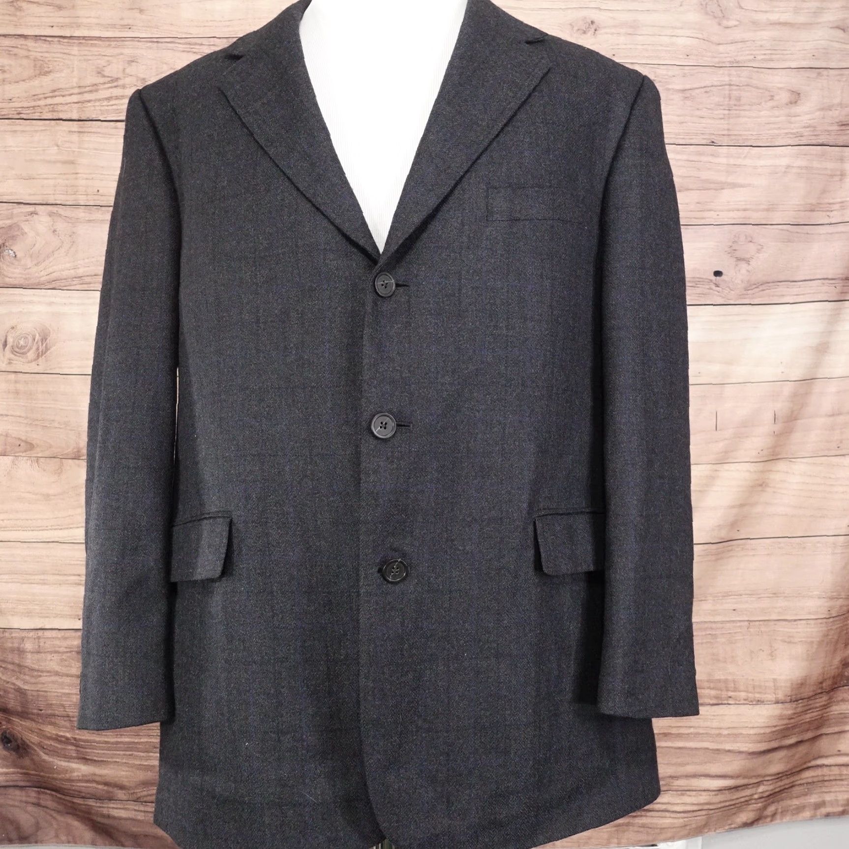 Stafford VINTAGE Stafford Men's Blazer 46R Wool Cashmere Classic Suit Jacket Gray Formal Business Size 46R - 2 Thumbnail