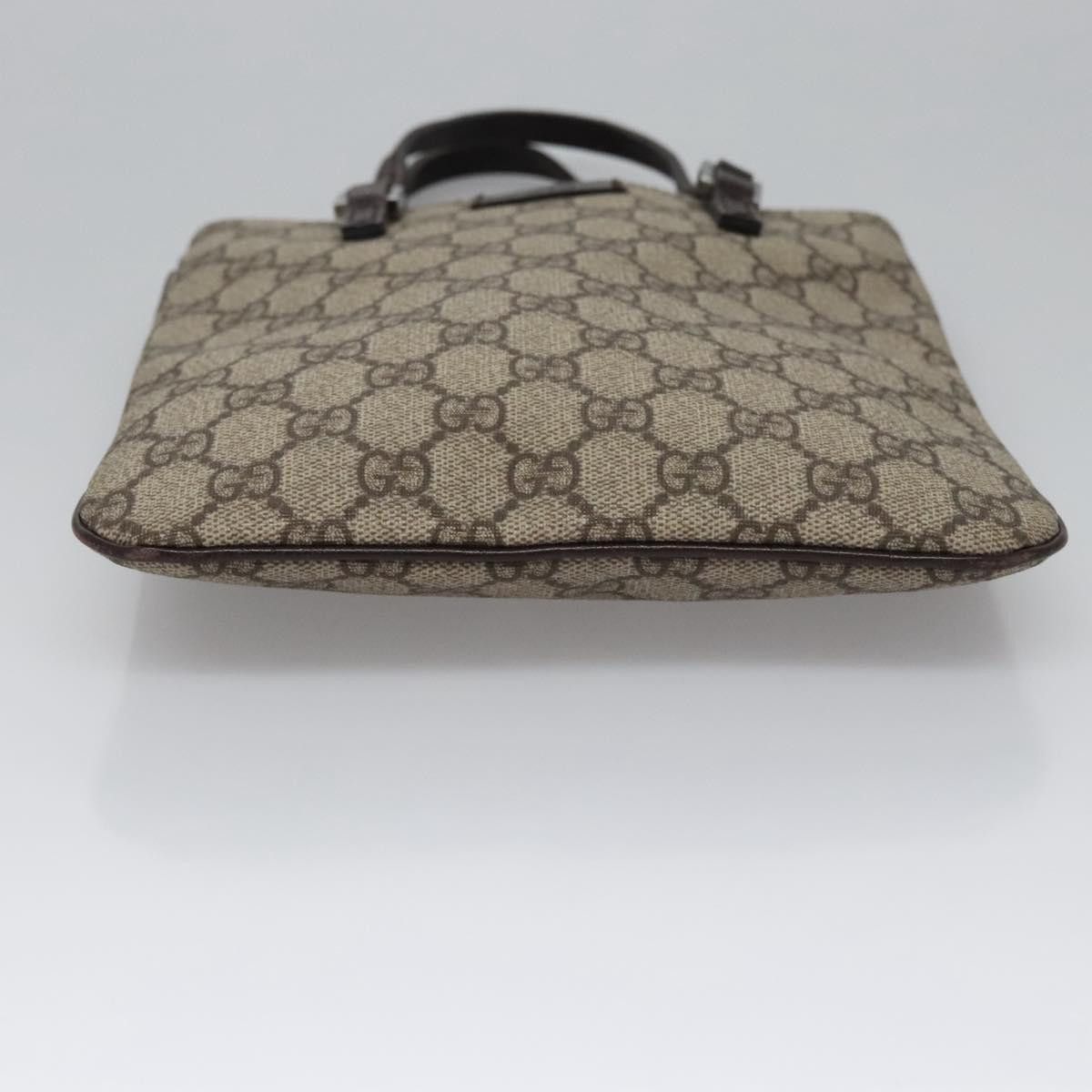 Gucci GUCCI GG Supreme Hand Bag Pvc Leather Beige Silver Size ONE SIZE - 9 Thumbnail