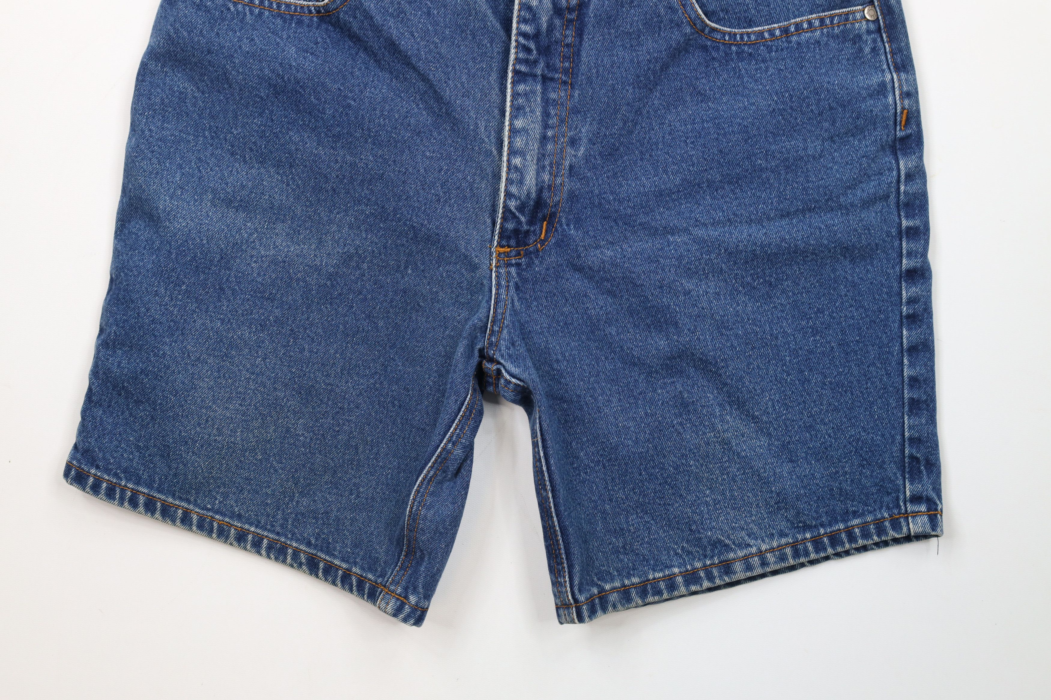 Vintage Vintage 90s Streetwear Knee Denim Jean Shorts Jorts Blue Size US 30 / EU 46 - 4 Thumbnail