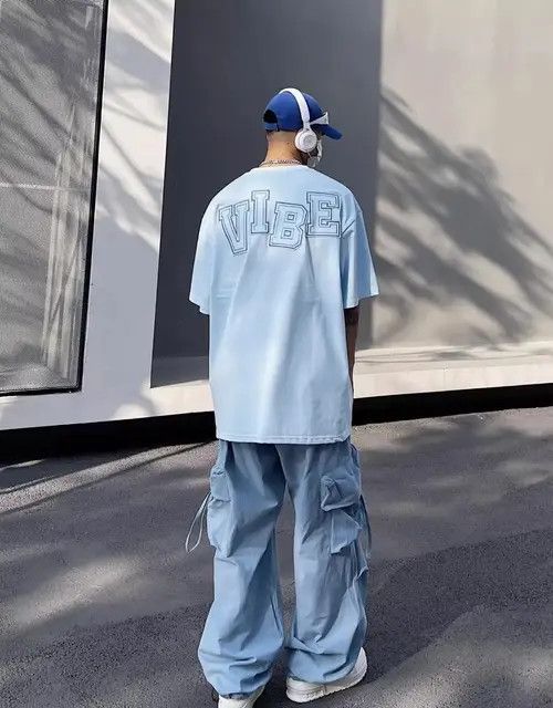 Jean Blue Big Pocket Cargo Pants Size US 42 / EU 58 - 2 Thumbnail