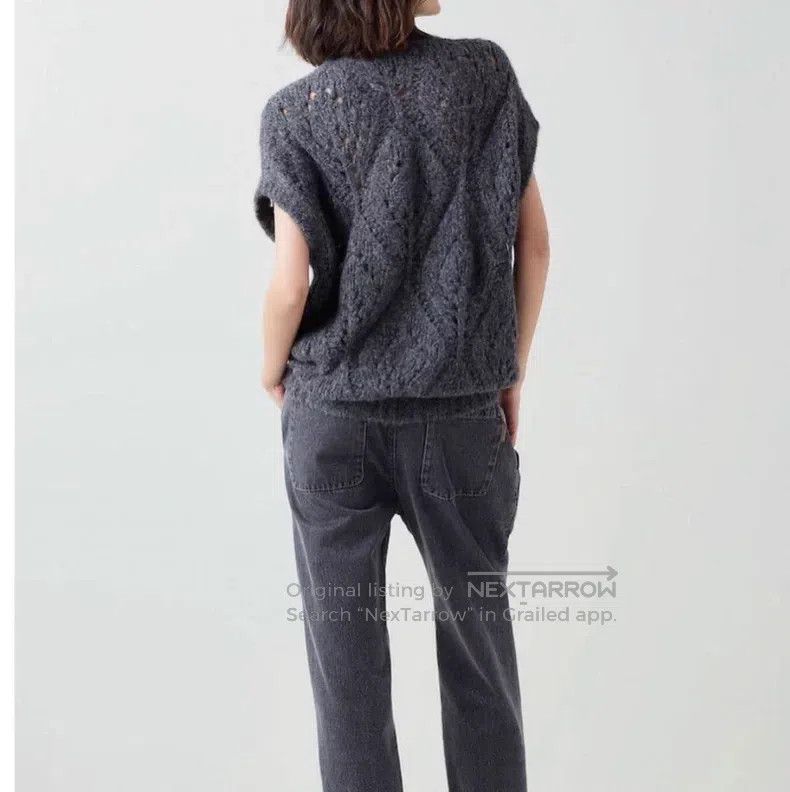 Brunello Cucinelli Brunello Cucinelli Camel hair knitted top Size S / US 4 / IT 40 - 2 Thumbnail