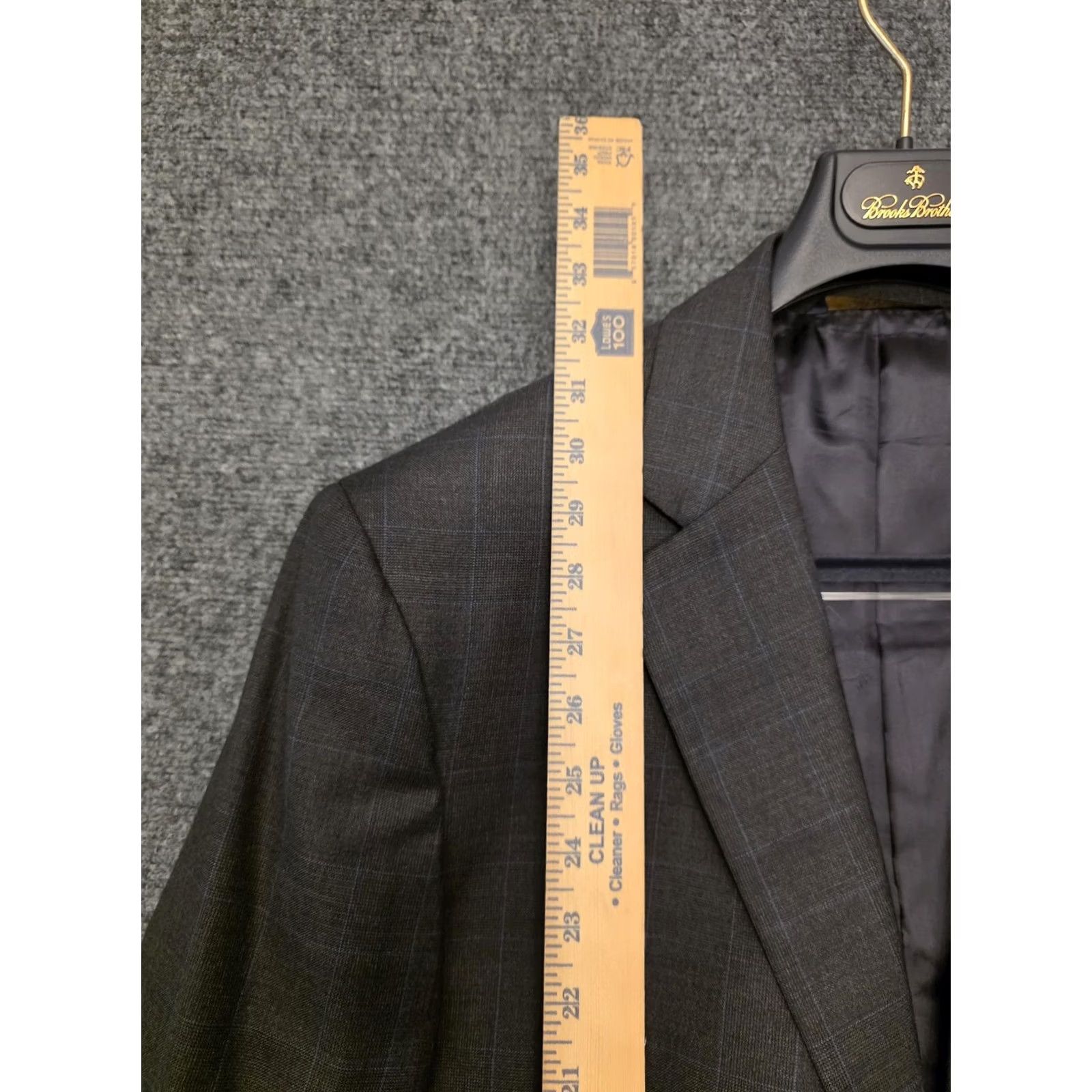 Brooks Brothers Brooks Brothers Madison Suit Mens 44 Gray Plaid 2 Piece Jacket Pants Italy Wool 39x29 Regular Notch Lapel Four-Button Cuffed Size 44R - 3 Thumbnail