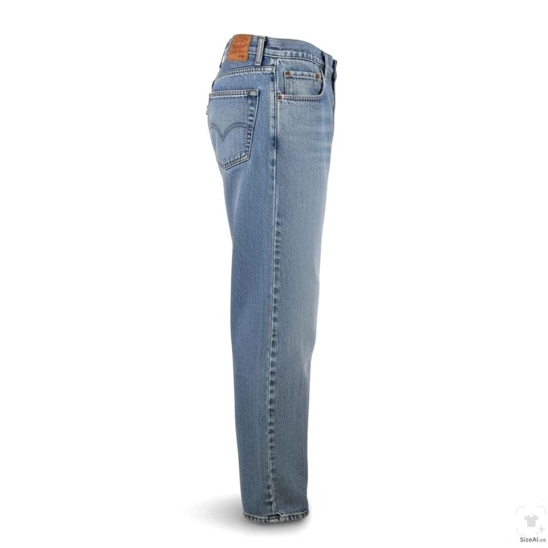 Levi's VINTAGE Levi's 550 Jeans Mens 32x33 Blue Light Wash Relaxed Tapered Denim - Levi's 550 Jeans - 90s, Logo, USA Size US 32 / EU 48 - 3 Thumbnail
