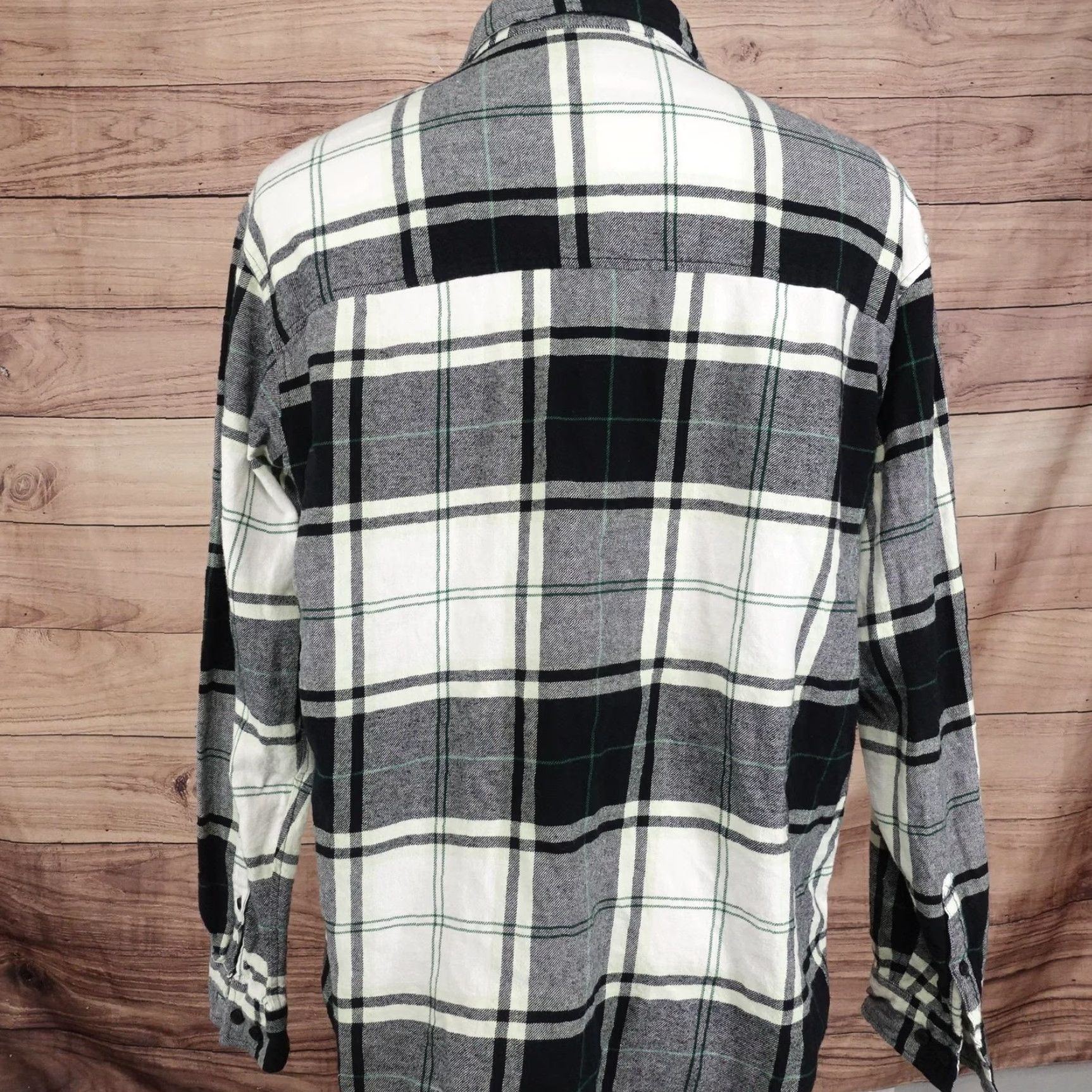 H&M H&M Shirt Mens M Black Gray Plaid Flannel Long Sleeve Button Up Casual Size US M / EU 48-50 / 2 - 4 Thumbnail