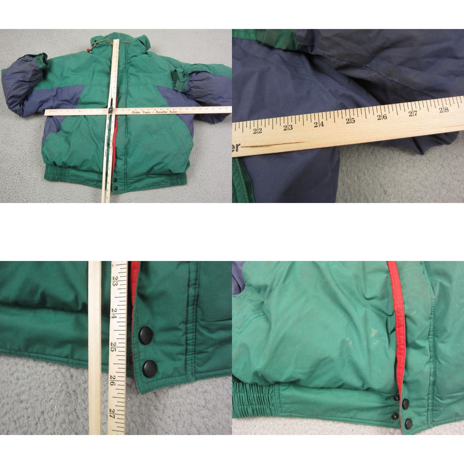 Gant VINTAGE GANT Jacket Mens XL Down Puffer Hooded Full Zip Blue Green Size US XL / EU 56 / 4 - 9 Thumbnail