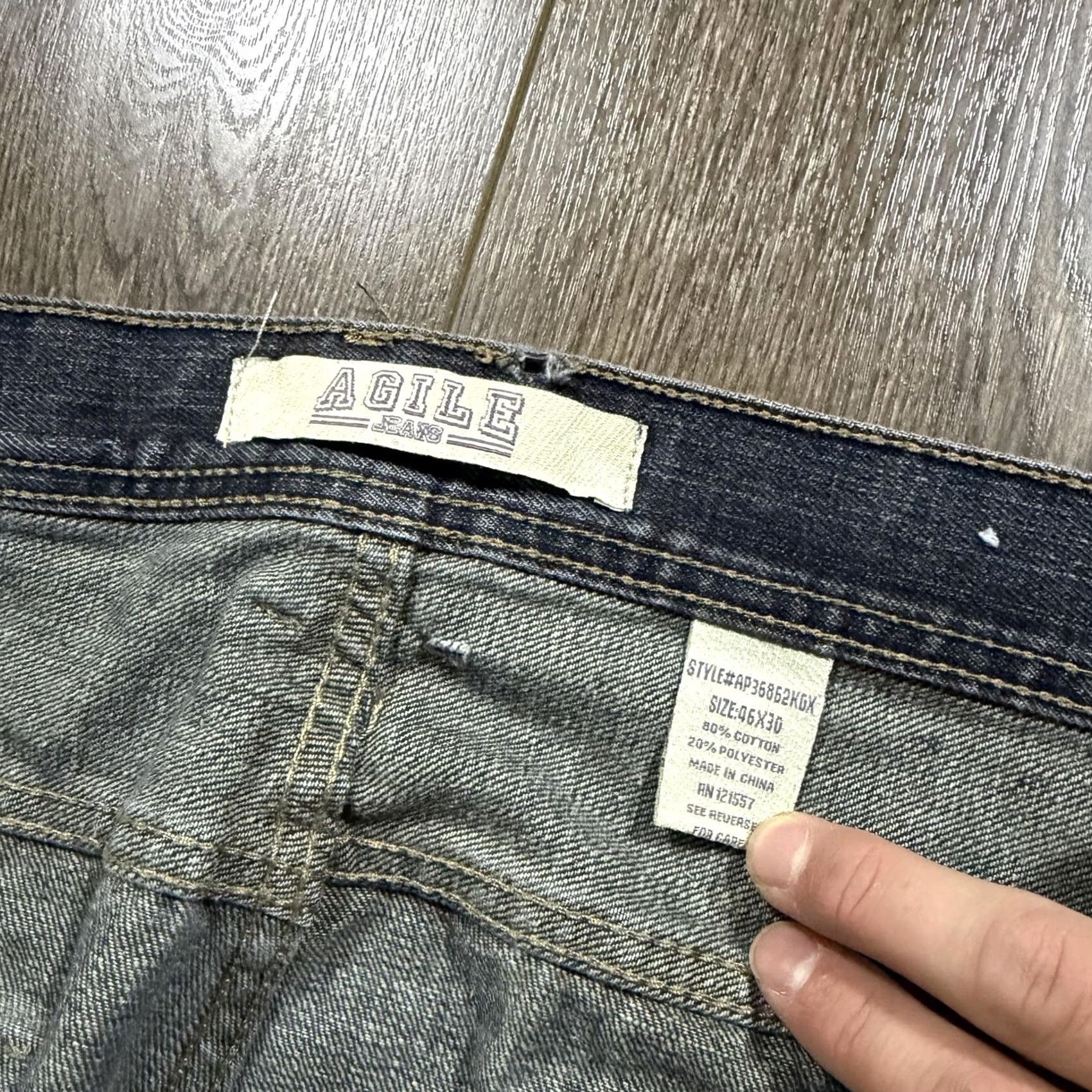 Agile Jeans | eBay AGILE JEANS Jeans 46x30 Gray Dark Wash Baggy