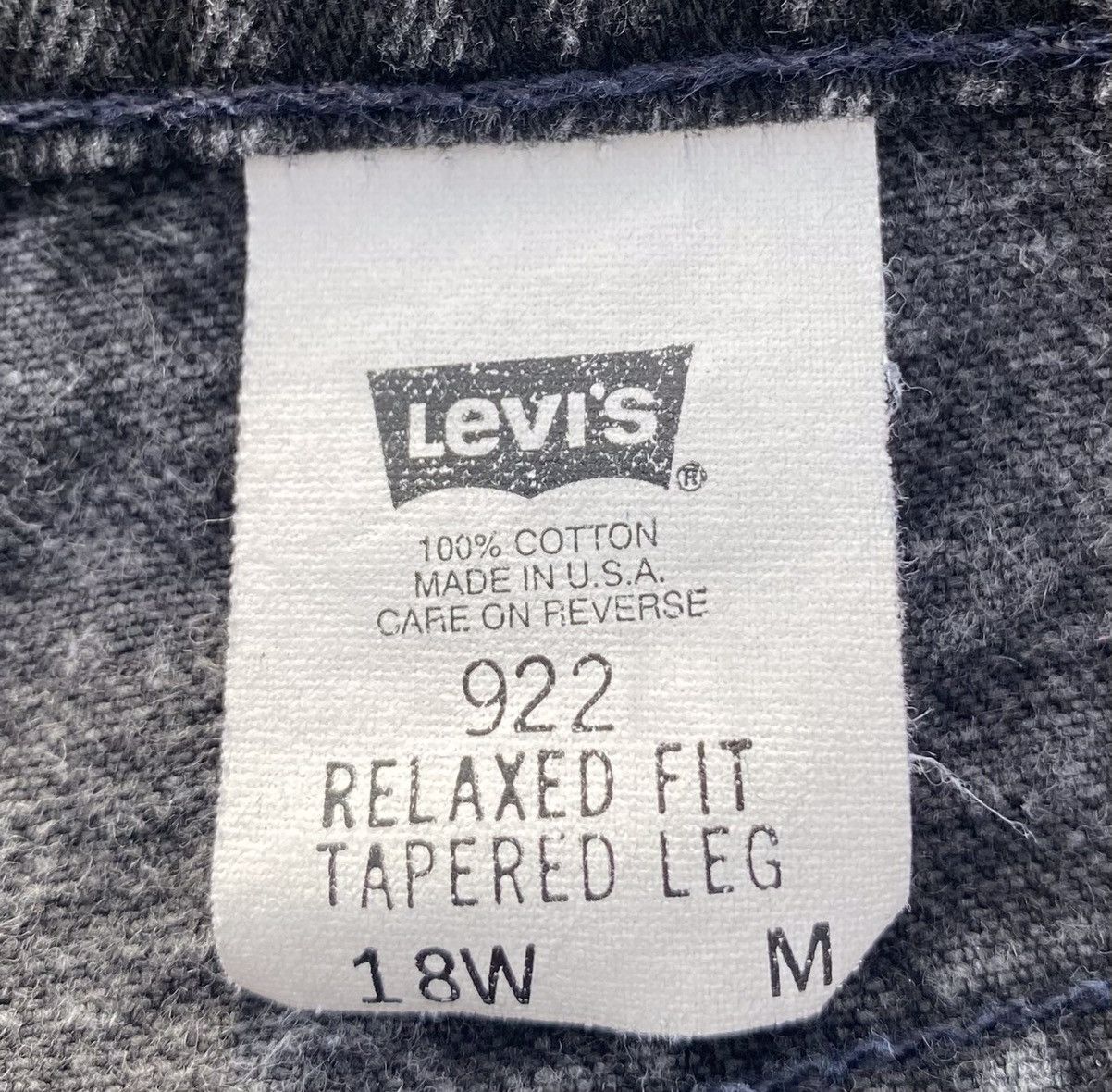 Levi's Vintage Clothing VTG Levi's 922 Relaxed Fit Tapered Leg Denim Jeans 34” Waist Size 34" / US 12 / IT 48 - 3 Thumbnail