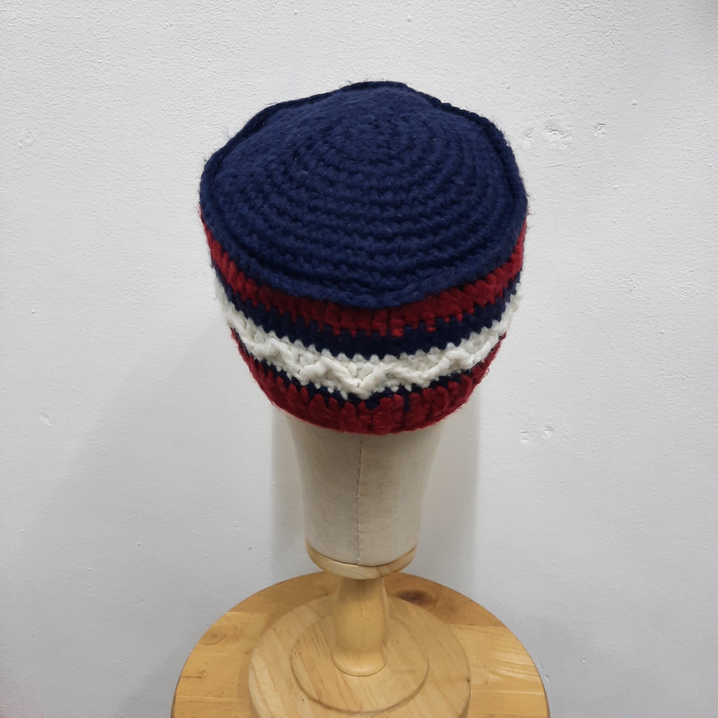 Japanese Brand 🏔 Japanese brand stripes knit beanie petrol cap Size ONE SIZE - 3 Thumbnail