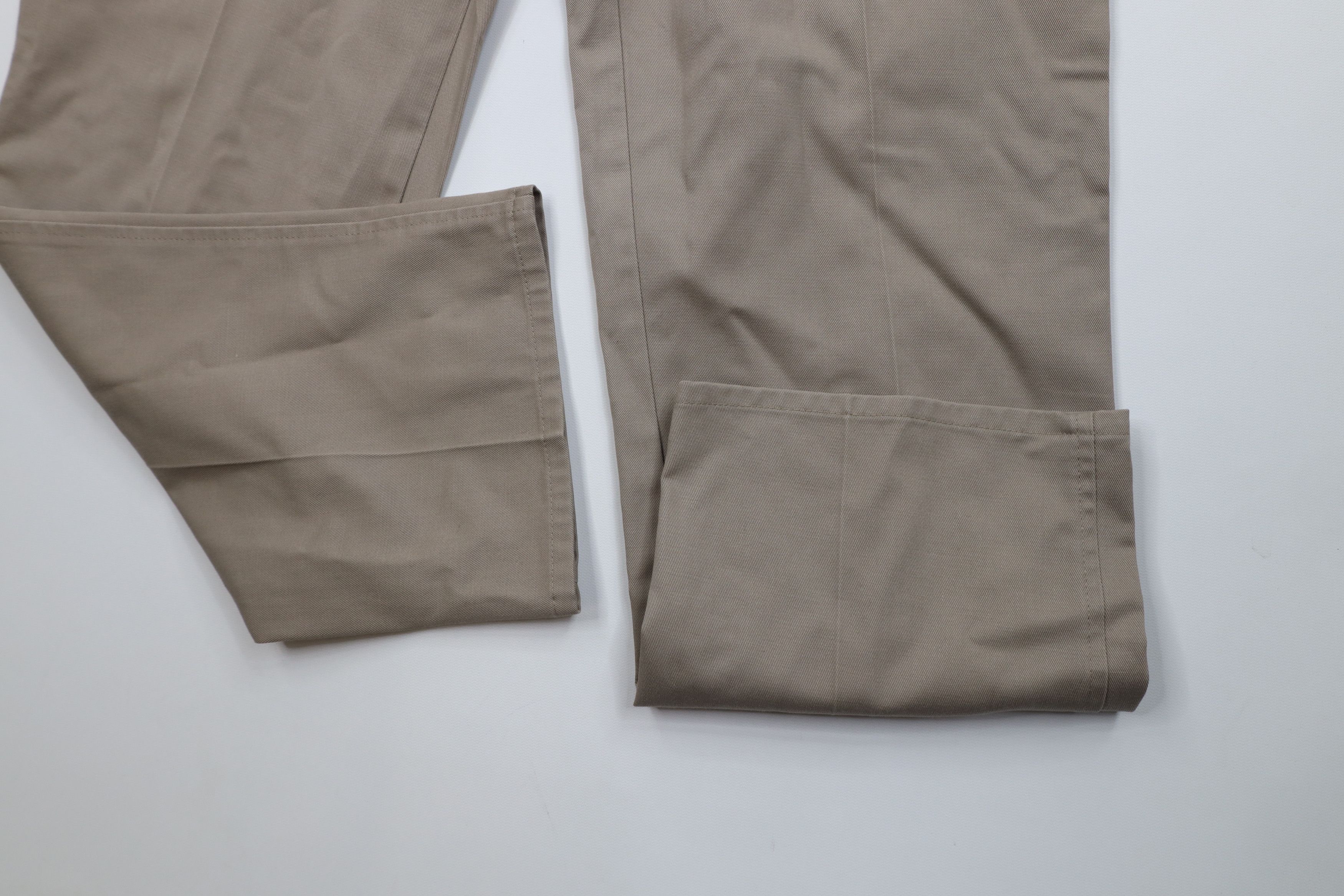 Vintage Vintage 90s Duxbak Wide Leg Chino Pants Beige Cotton USA Size US 34 / EU 50 - 5 Thumbnail