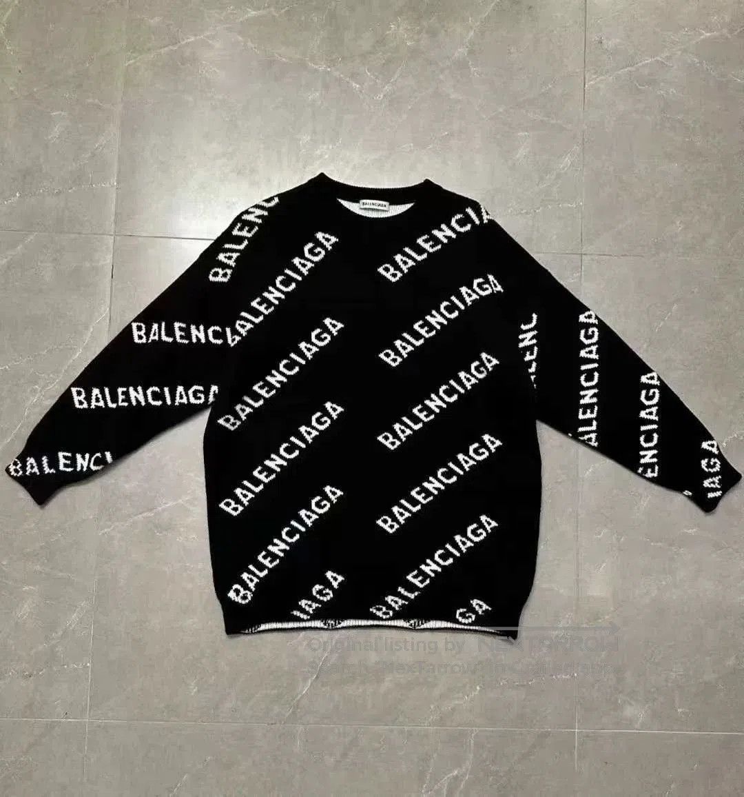 Balenciaga balenciaga black and white logo sweater. Size US S / EU 44-46 / 1 - 1 Thumbnail