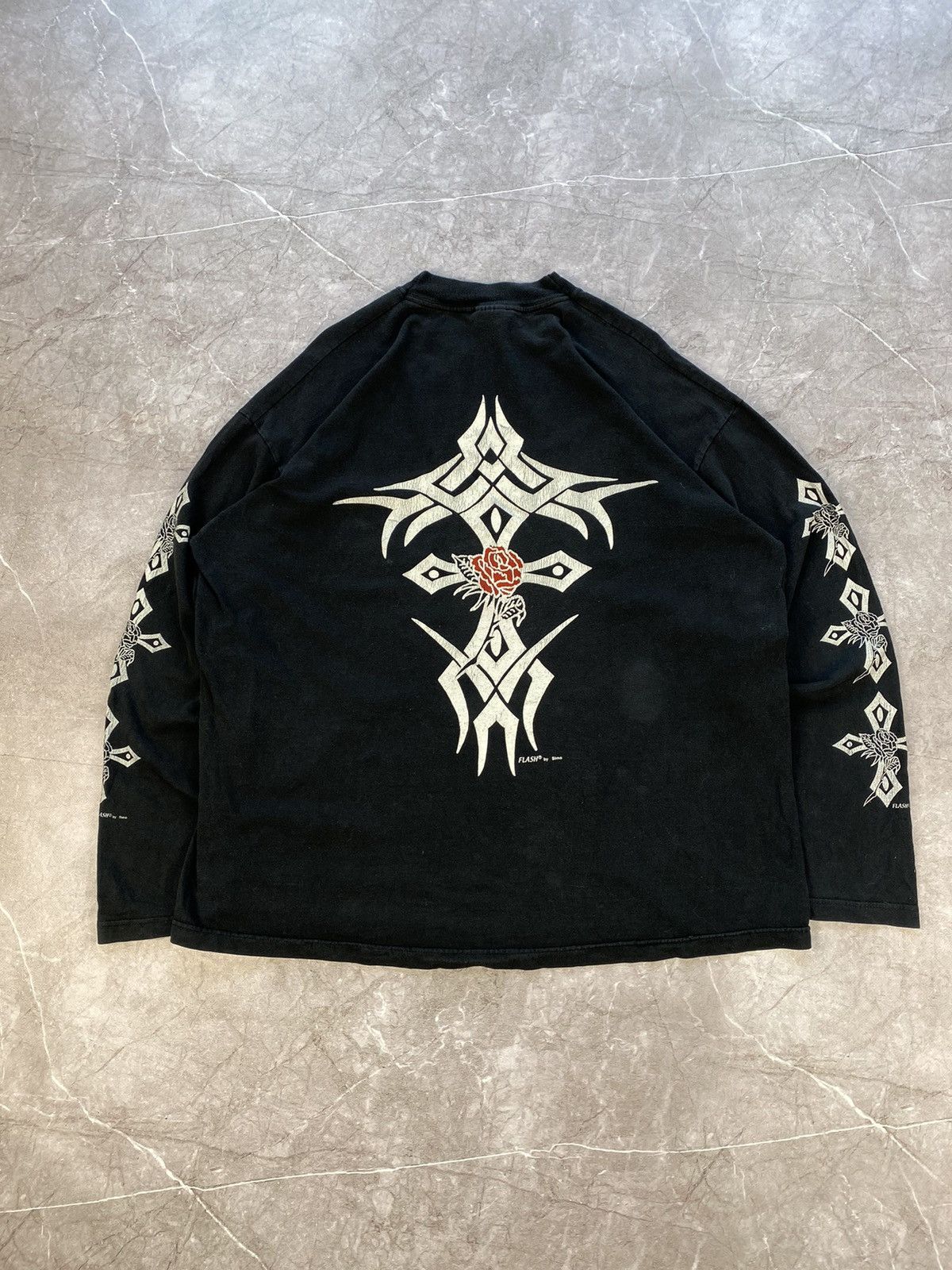 Band Tees × Vintage Vintage Rare FLASH by Simo Band USA Longsleeve Shirt Size US XL / EU 56 / 4 - 11 Thumbnail