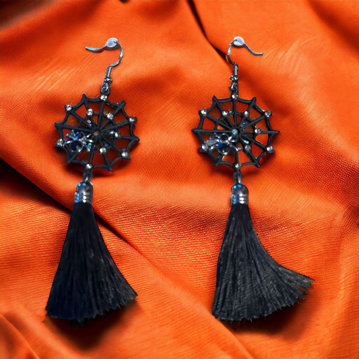 Other Halloween spider web tassel earrings Size ONE SIZE - 1 Thumbnail