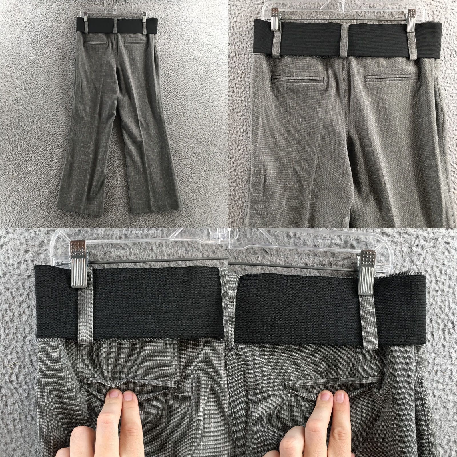 Vintage Maurices Trouser Pants Womens 9/10 Gray Plaid Hook & Loop Zip Fly Casual Shirt? Size 30" / US 8 / IT 44 - 9 Thumbnail