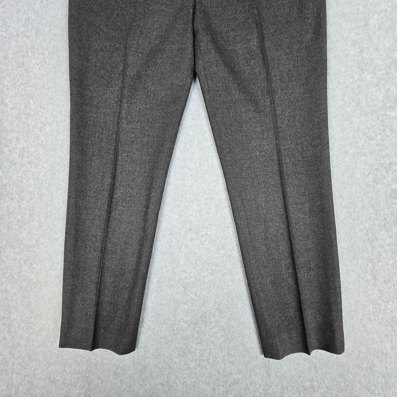 Theory Theory Womens 6 Gray Flat Front Dress Pants 96% Virgin Wool Size 28" / US 6 / IT 42 - 4 Thumbnail