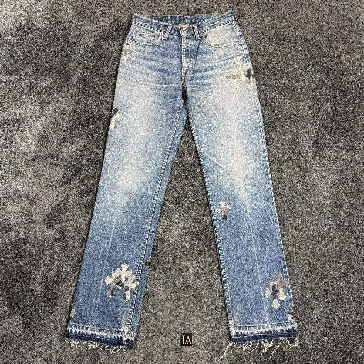 Chrome Hearts Chrome Hearts Levi‘s Denim Pants Snow Camouflage Cross Patch Size US 29 - 1 Thumbnail