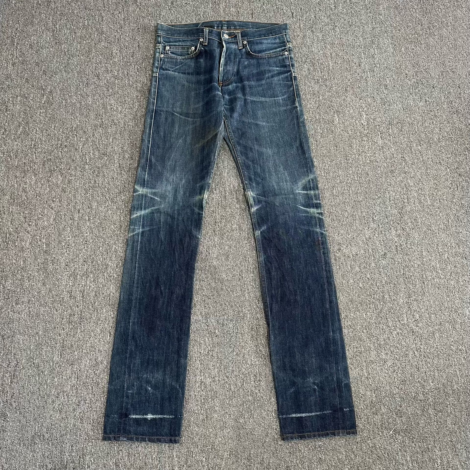 Hedi Slimane Dior Homme Vintage Washed Blue Destroyed Jeans Size US 29 - 1 Thumbnail