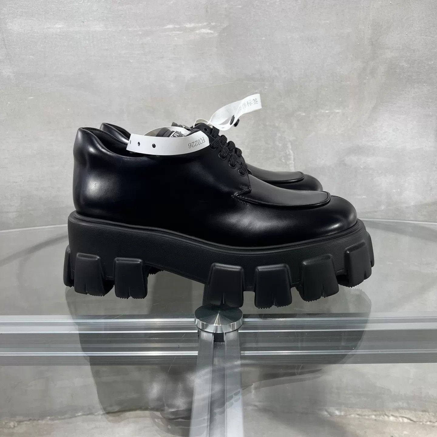 Prada Prada Triangle Logo Platform Loafer Black Size 36.5 Size US 6 / IT 36 - 4 Thumbnail