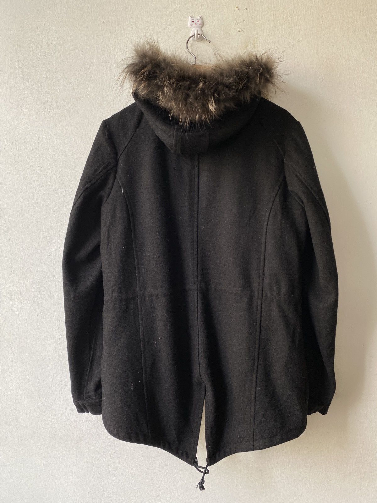GOSTAR DE FUGA 2000s - Gostar De Fuga Wool Racoon Fur Fish Tail Jacket Size US M / EU 48-50 / 2 - 5 Thumbnail
