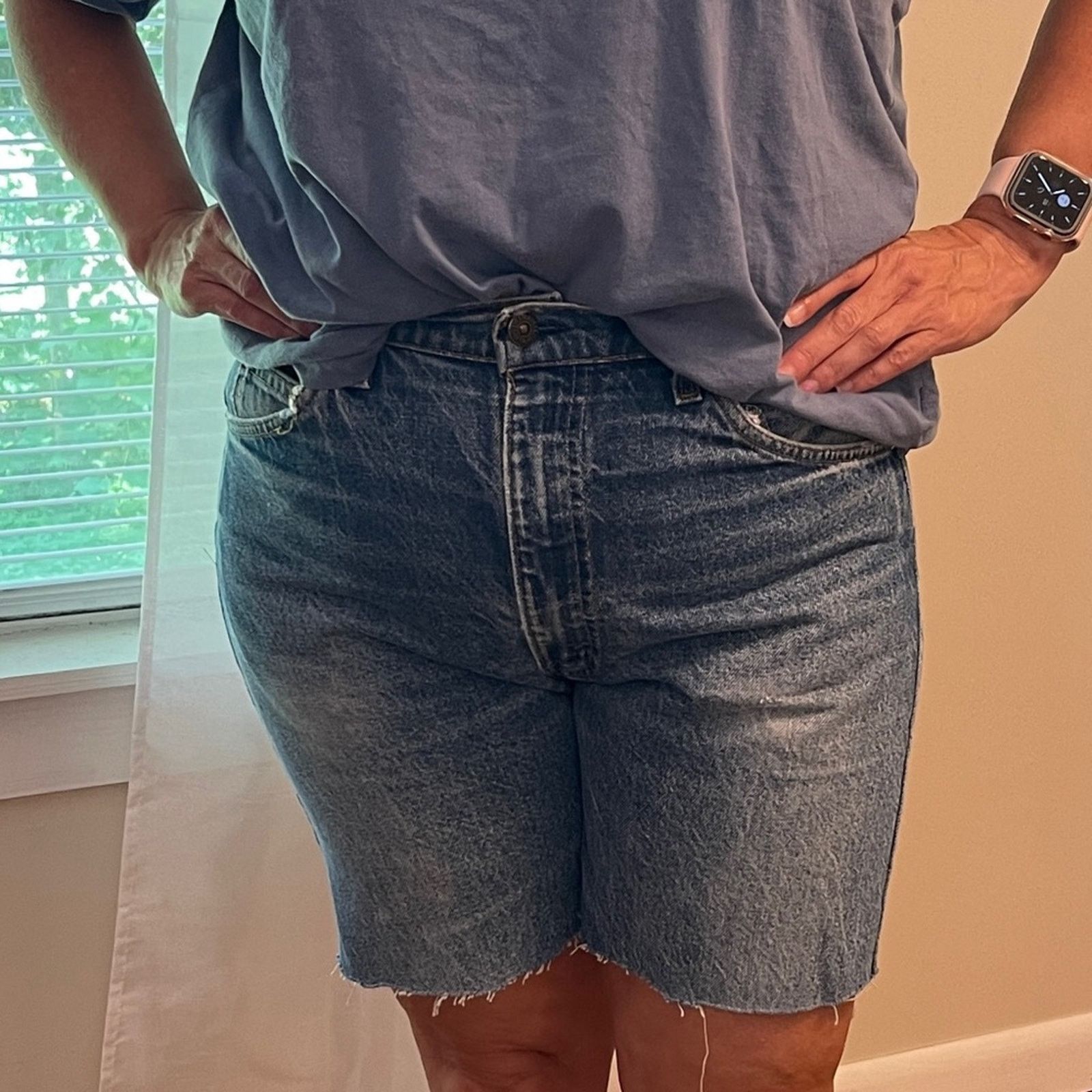 Levi's Vintage Levi’s Orange Tab Cut Off Denim Dad Shorts Size 32" / US 10 / IT 46 - 5 Thumbnail