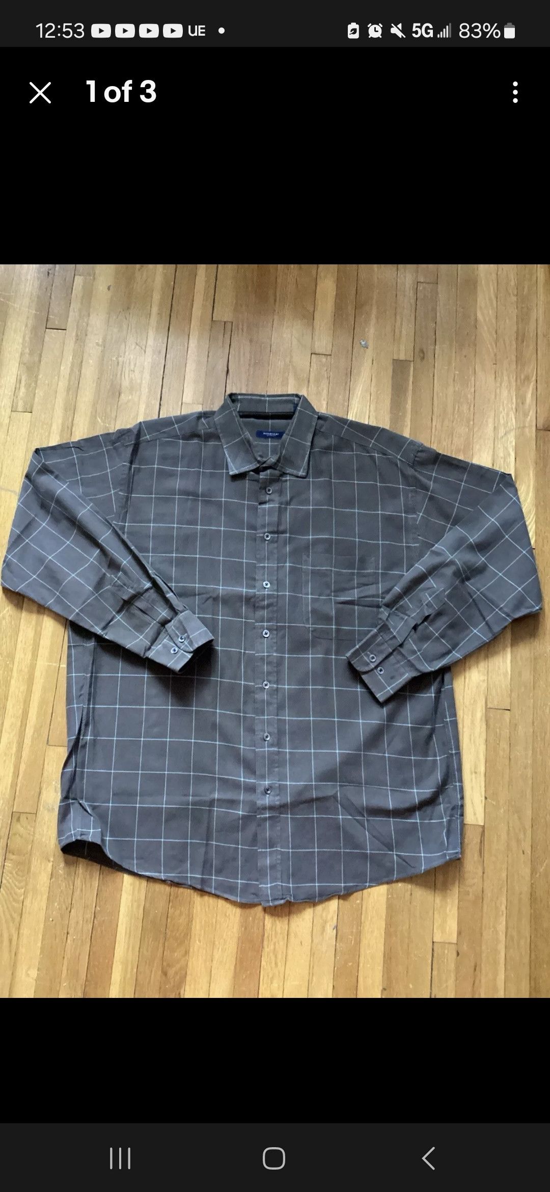 Burberry Burberry Men's XL Brown/Green Checkered Button Front Shirt Size US XL / EU 56 / 4 - 1 Thumbnail