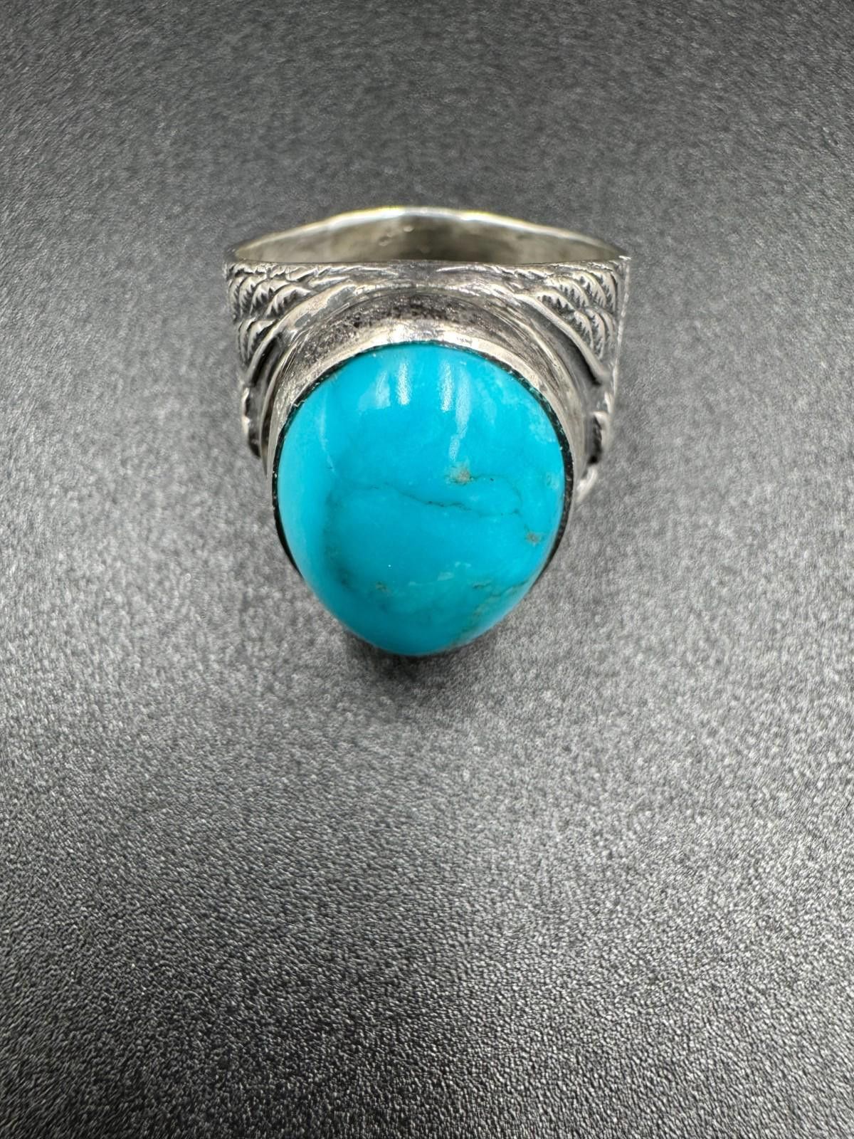 Other Vintage Navajo Turquoise Sterling Silver Ring Arthur J Willi Size ONE SIZE - 6 Thumbnail
