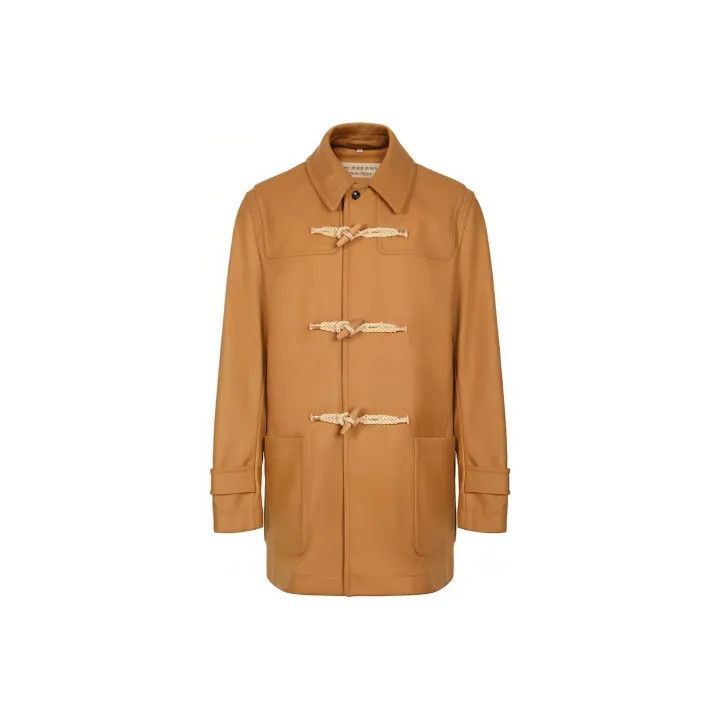 Burberry Burberry Wool Toggle Coat in Khaki Color-2507