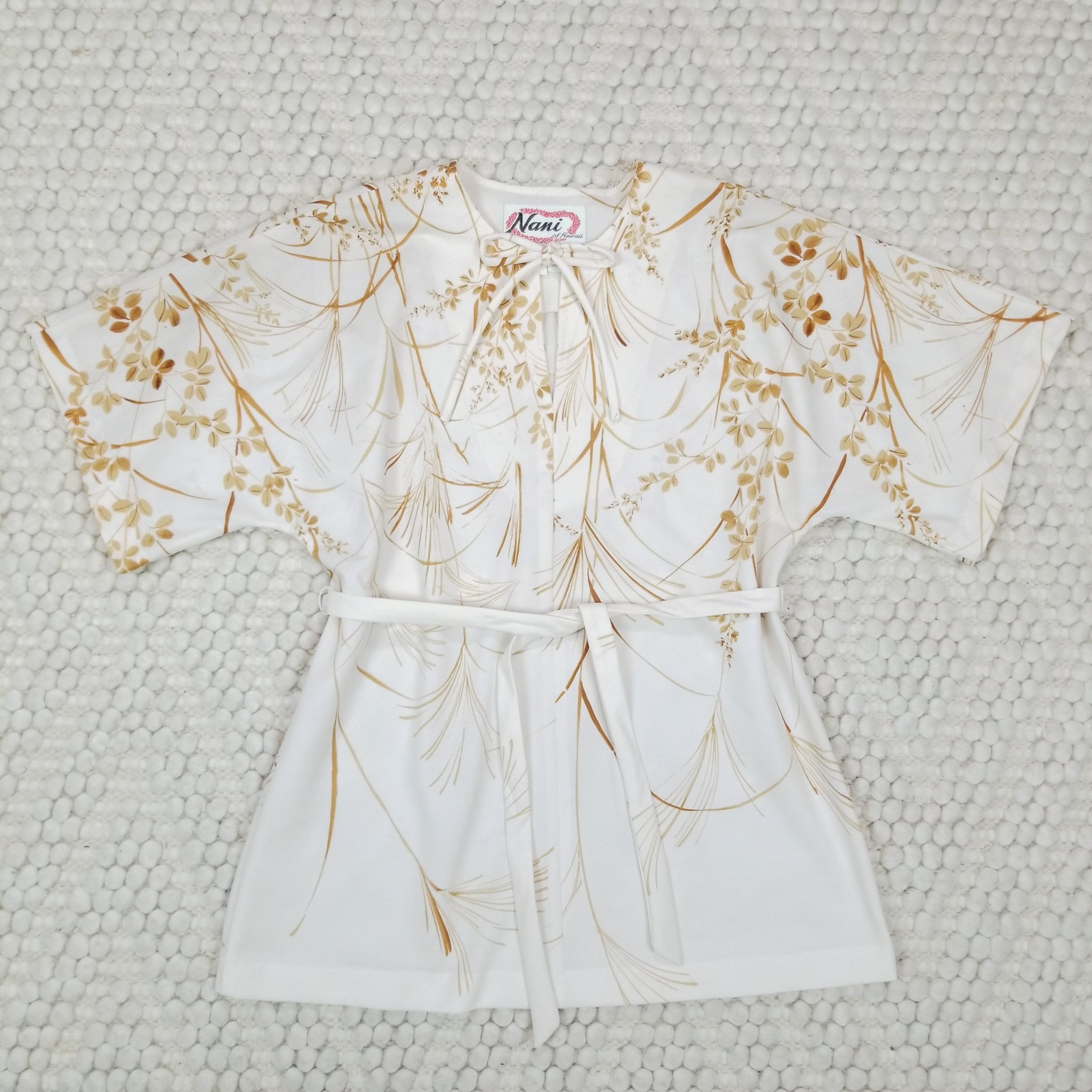Other Vintage Nani of Hawaii Botanical Print Tie Waist Blouse Size S / US 4 / IT 40 - 6 Thumbnail