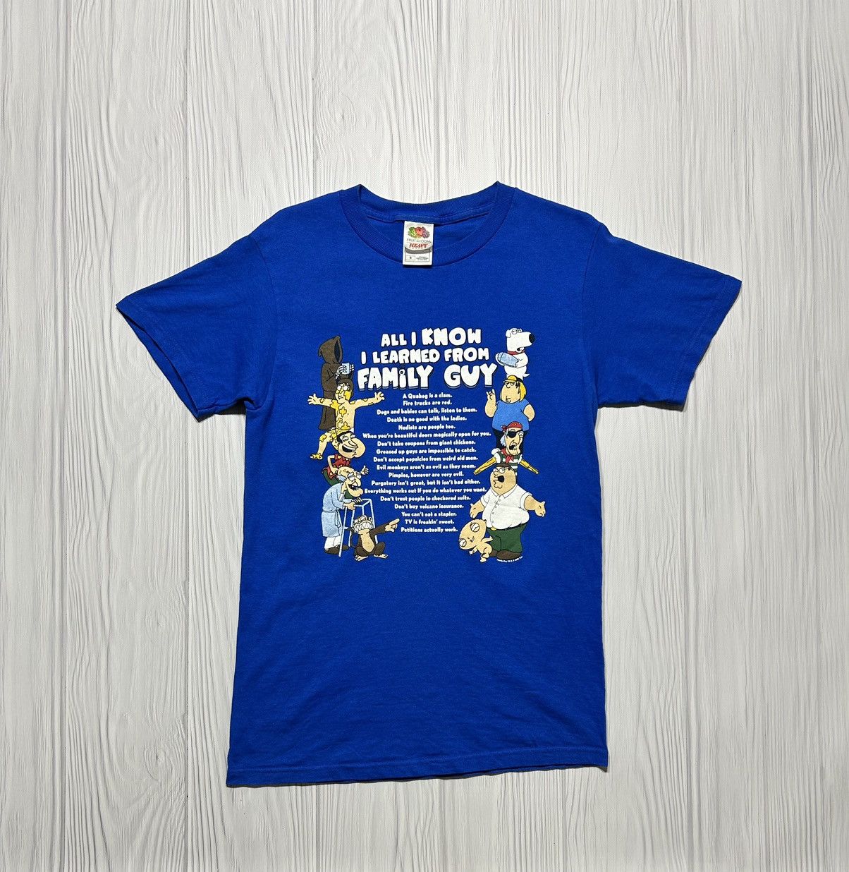 Vintage Vintage 2005 FAMILY GUY ALL I KNOW IS FROM FAMILY GUY TEE Size US S / EU 44-46 / 1 - 1 Thumbnail