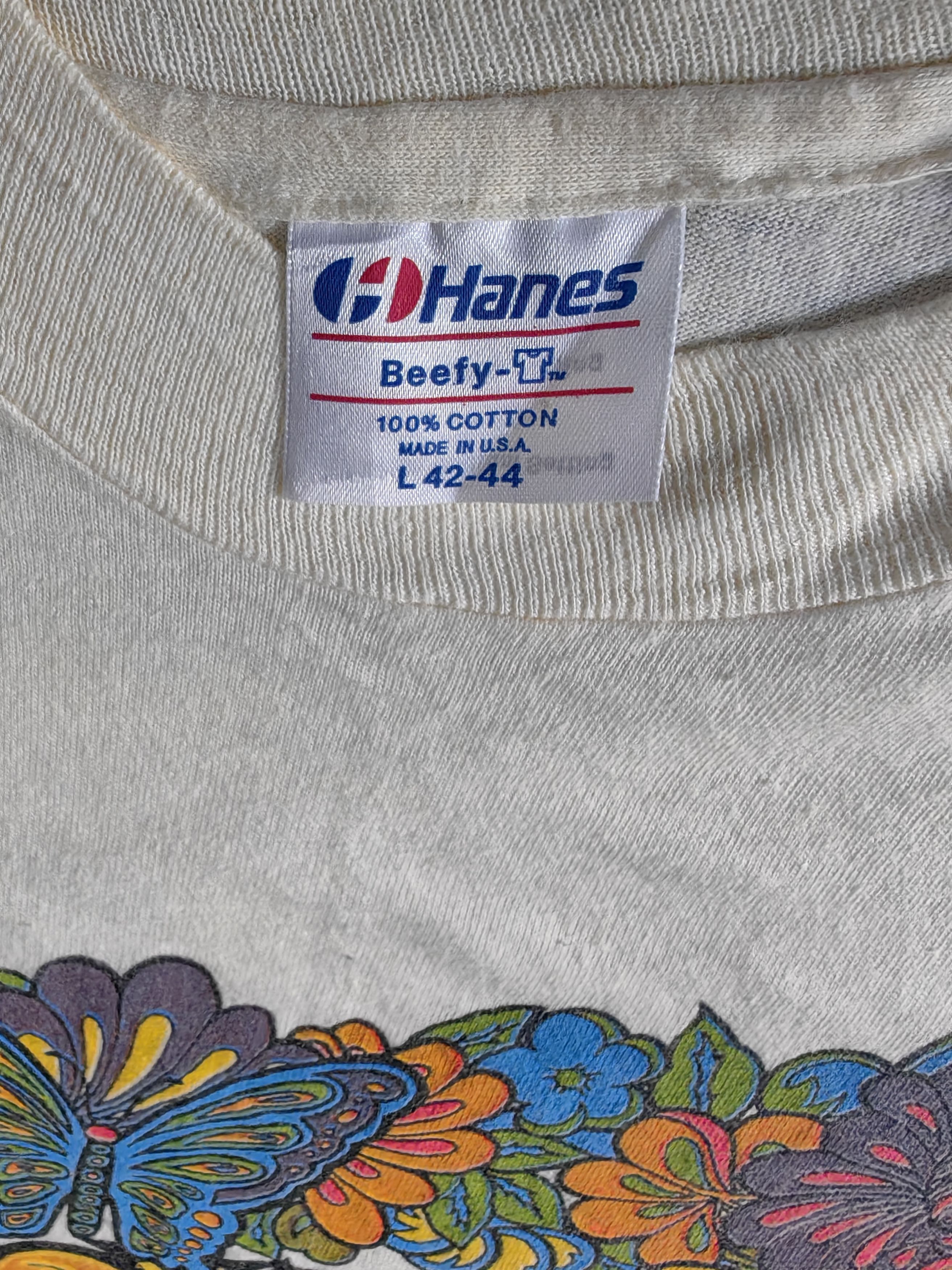 Hanes Vintage early 80's Hanes Beefies Hawaii Flower Power (Rare) Size US L / EU 52-54 / 3 - 12 Thumbnail