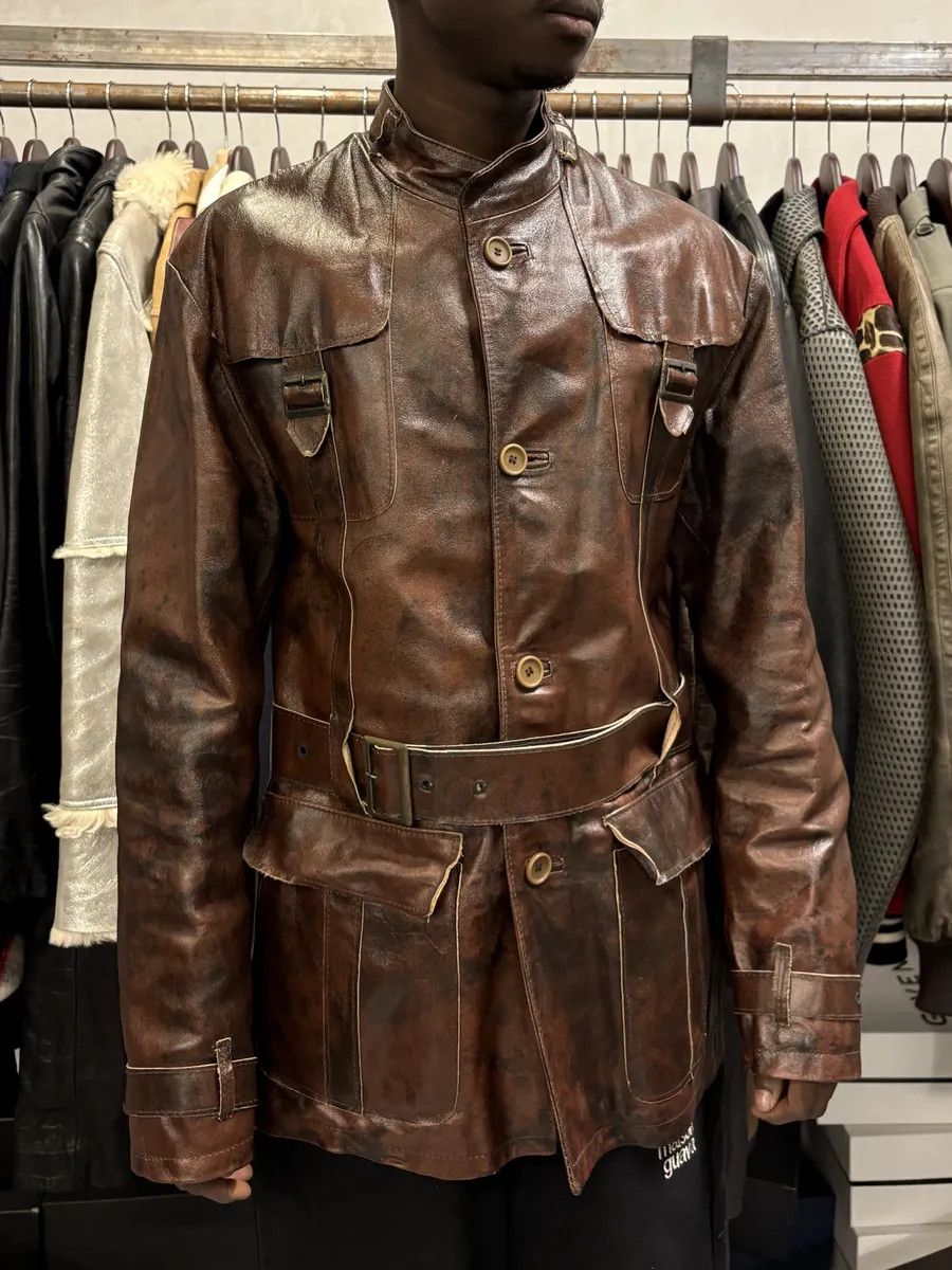 Imperial 2000s Imperial Obscur Brown Leather Straps Jacket Size US M / EU 48-50 / 2 - 1 Thumbnail