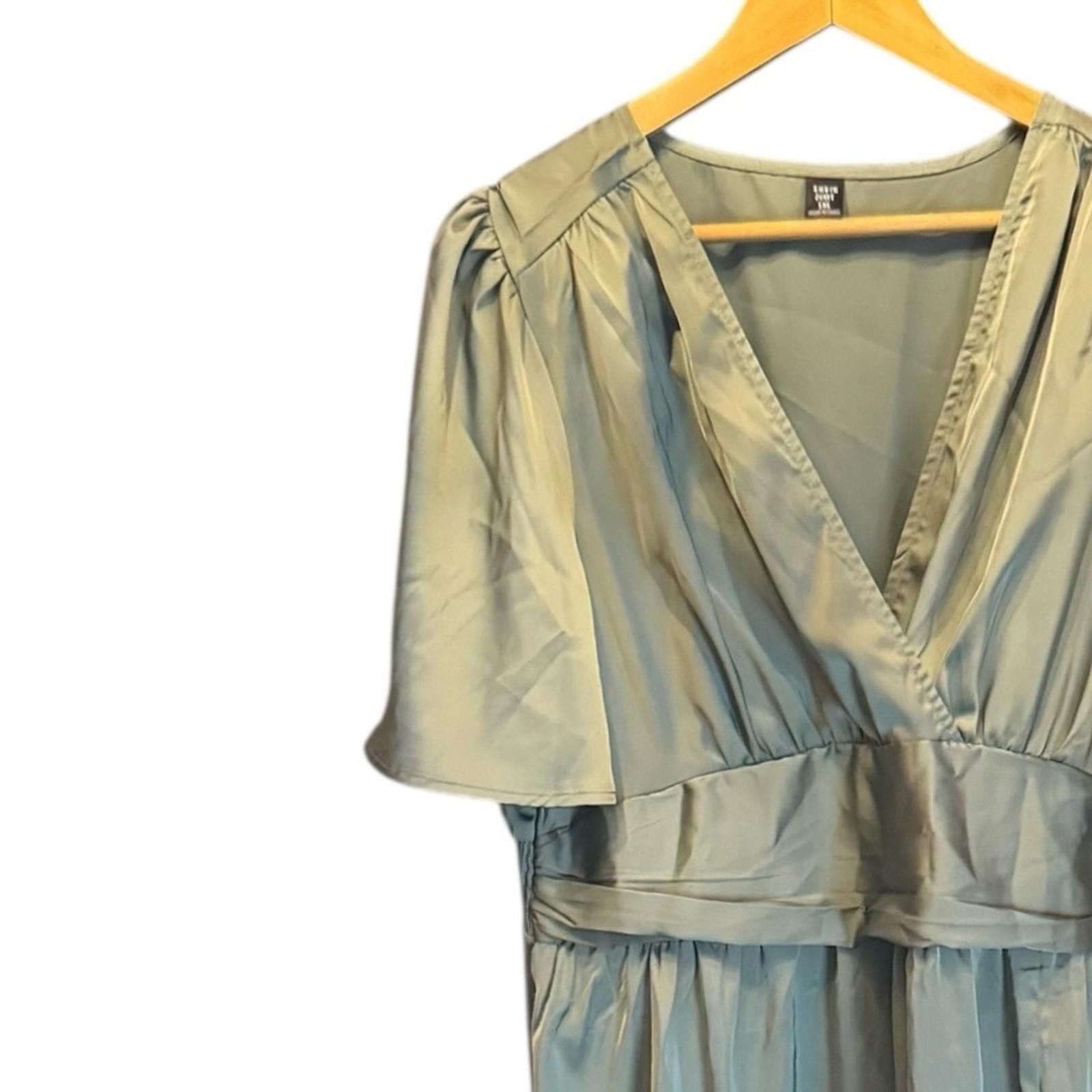 Shein NWOT. Shein Franclia V-Neck Ruffle Waist Maxi Dress Size 1XL Size XL / US 12-14 / IT 48-50 - 8 Thumbnail