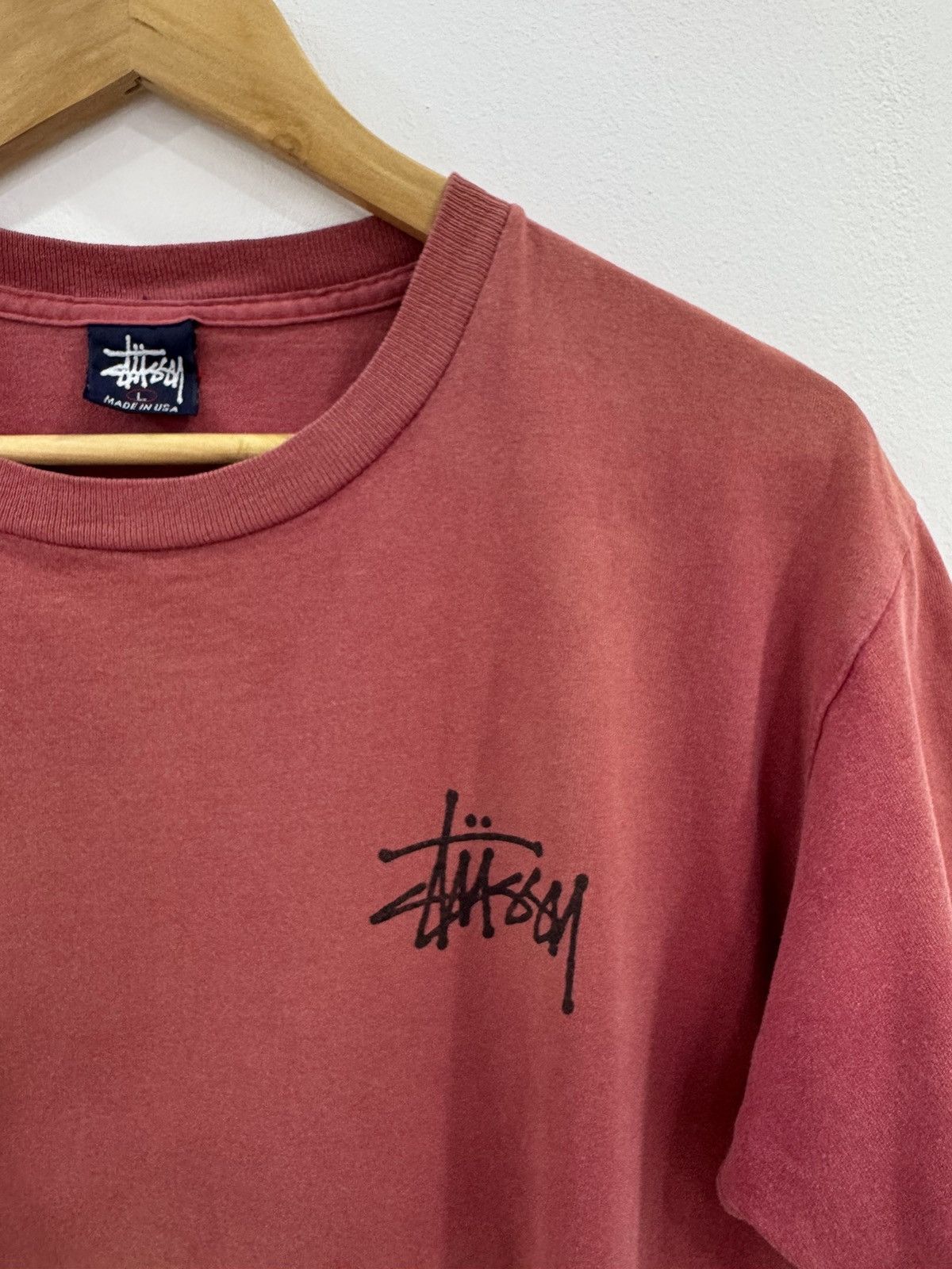 Stussy × Vintage VINTAGE 90s DISTRESSED STUSSY DRAGON SHIRT Size US L / EU 52-54 / 3 - 6 Thumbnail