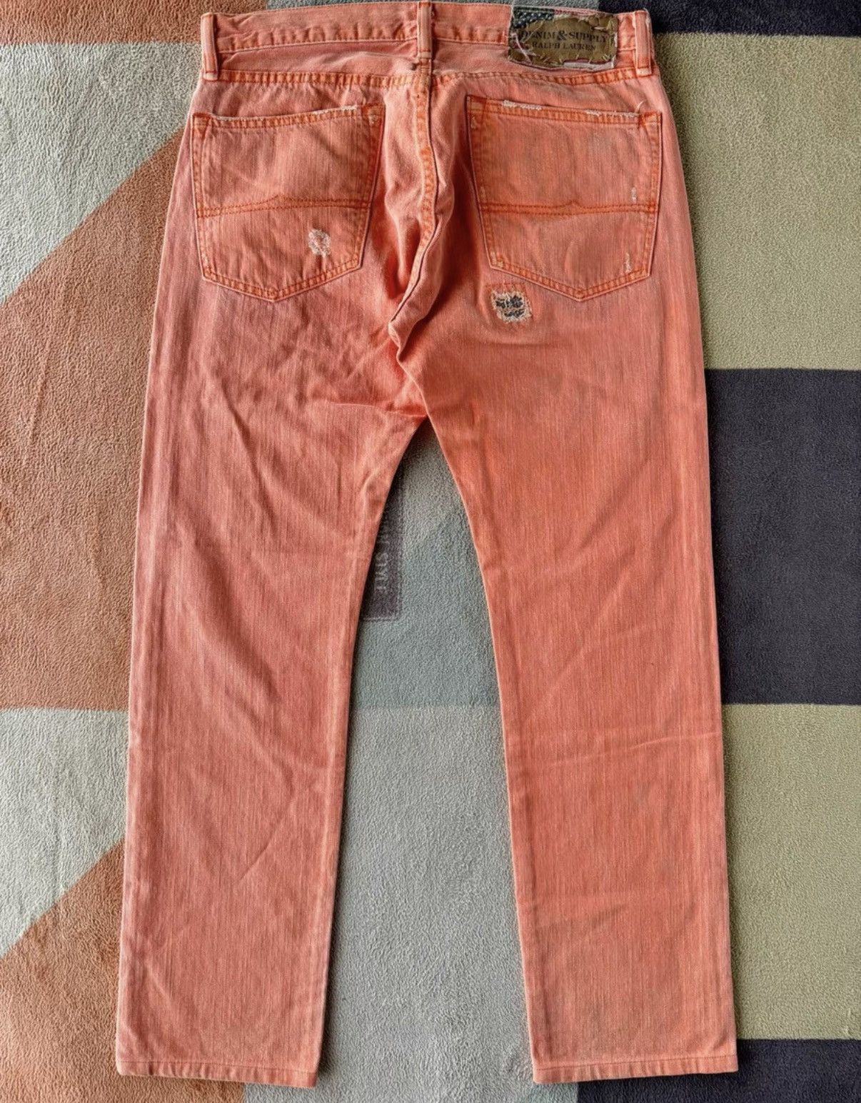 Denim & Supply Ralph Lauren Denim Supply Ralph Lauren Pink Distressed Jeans K22 Size US 31 - 2 Thumbnail