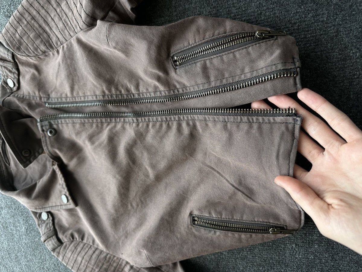 Other 🚨Y2K RICK OWENS TYPE DIRTY SLIM FIT ZIP DENIM JACKET Size S / US 4 / IT 40 - 10 Thumbnail