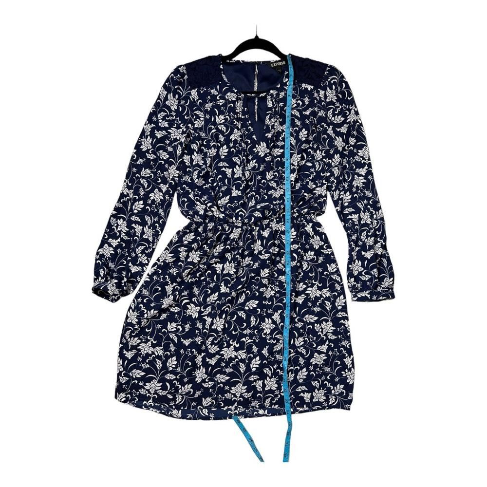 Express Express l Navy Floral Long Sleeve Mini Dress Small Size S / US 4 / IT 40 - 5 Thumbnail