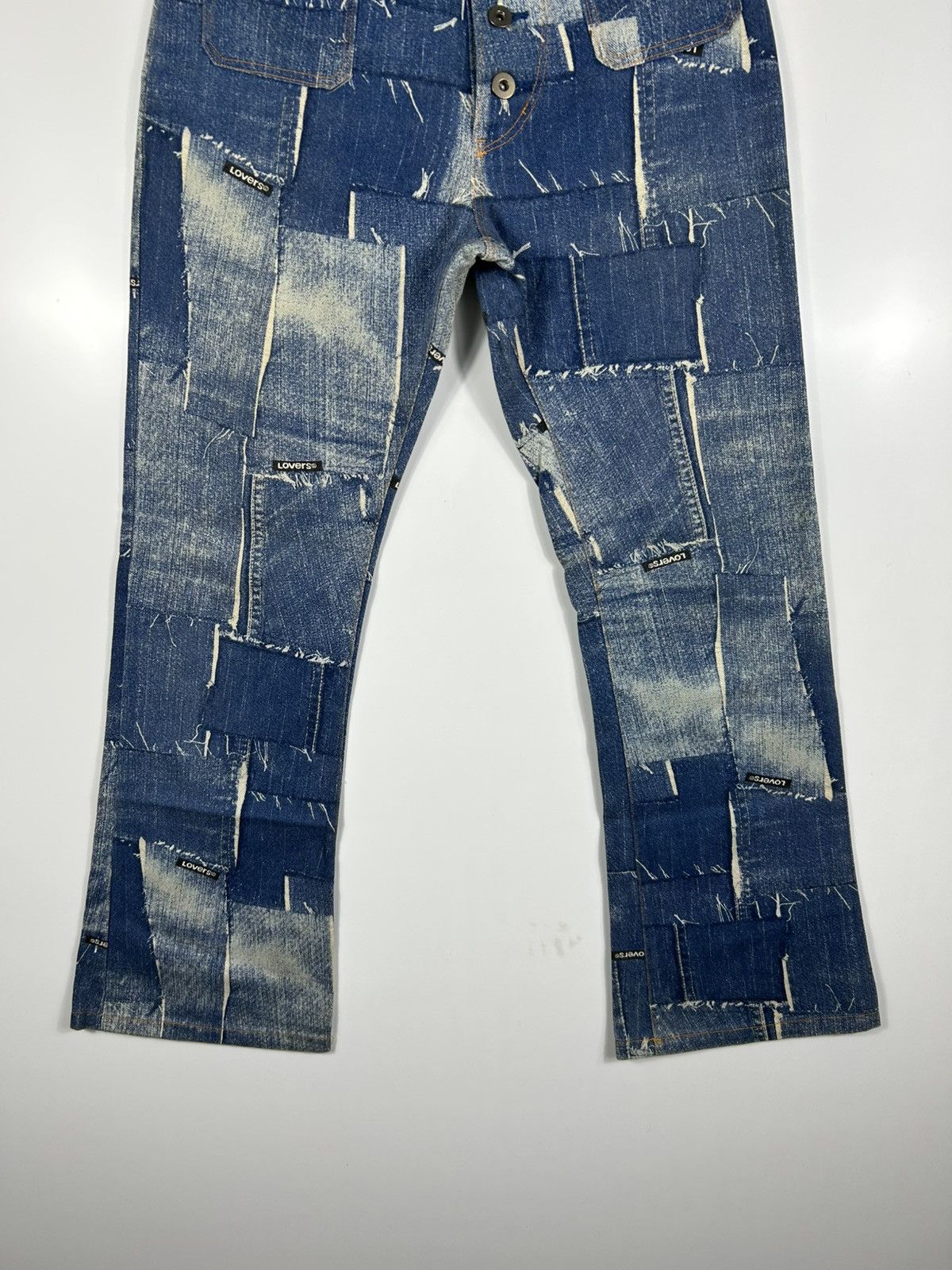 Super Lovers 🔥Vintage Y2K Super Lover Pacthwork Flared Denim Size 28" / US 6 / IT 42 - 5 Thumbnail