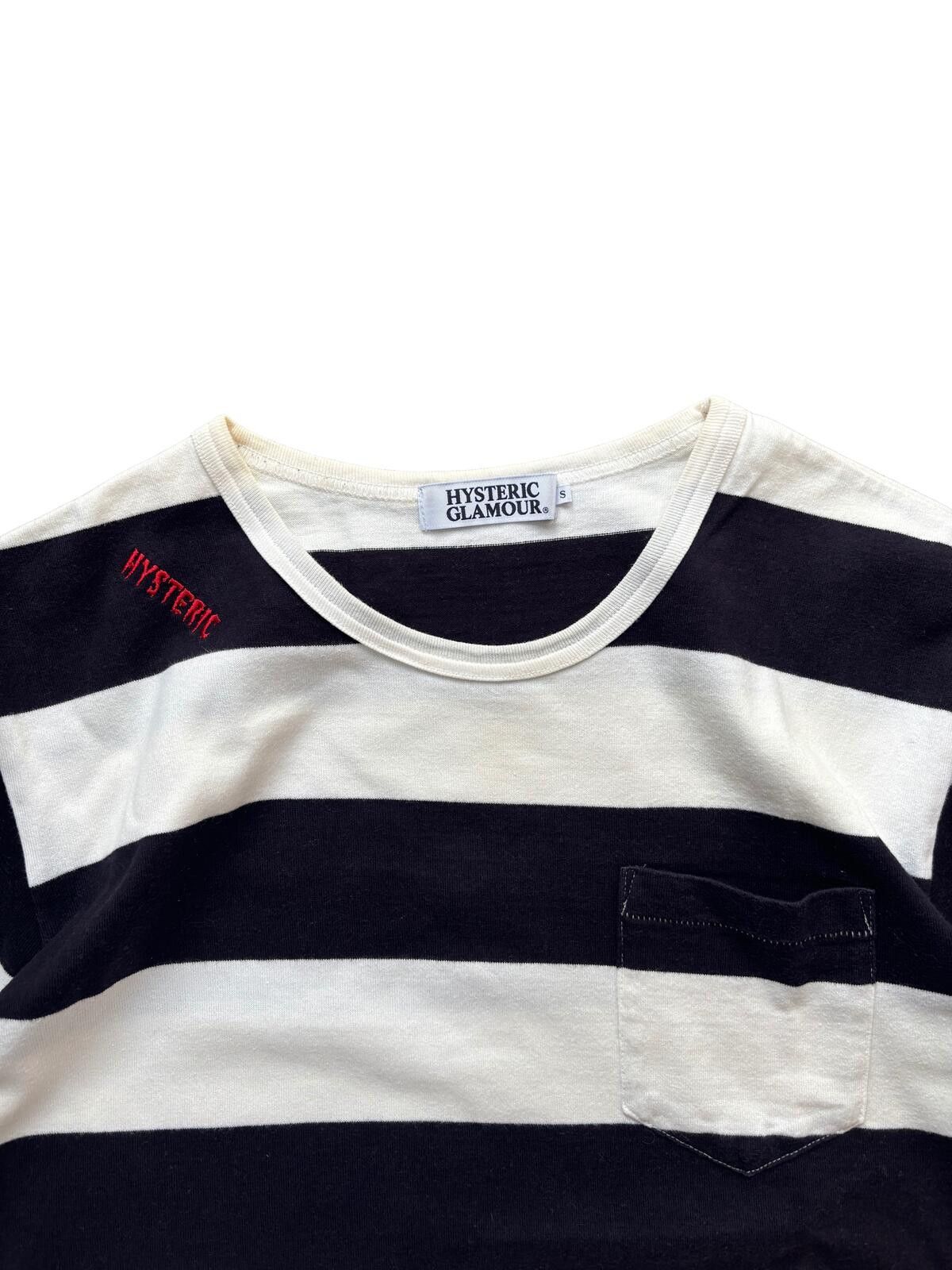 Hysteric Glamour Hysteric Glamour Striped Pocket T Shirt White Black Small Size US S / EU 44-46 / 1 - 2 Thumbnail