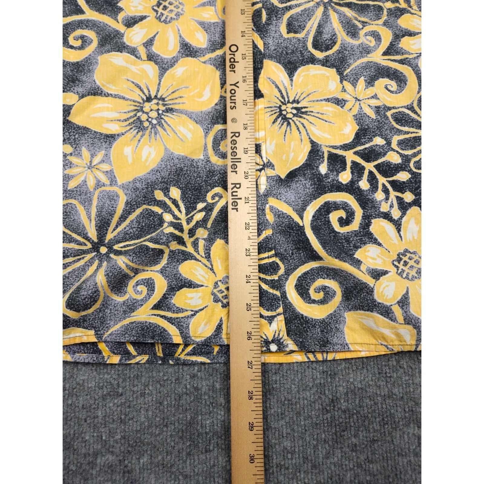 Reyn Spooner Reyn Spooner Shirt Men Medium AOP Floral Button Up Yellow Gray Pocketed Breathable Lightweight Casual Outdoor Dutch Collar Downed? Size US M / EU 48-50 / 2 - 6 Thumbnail
