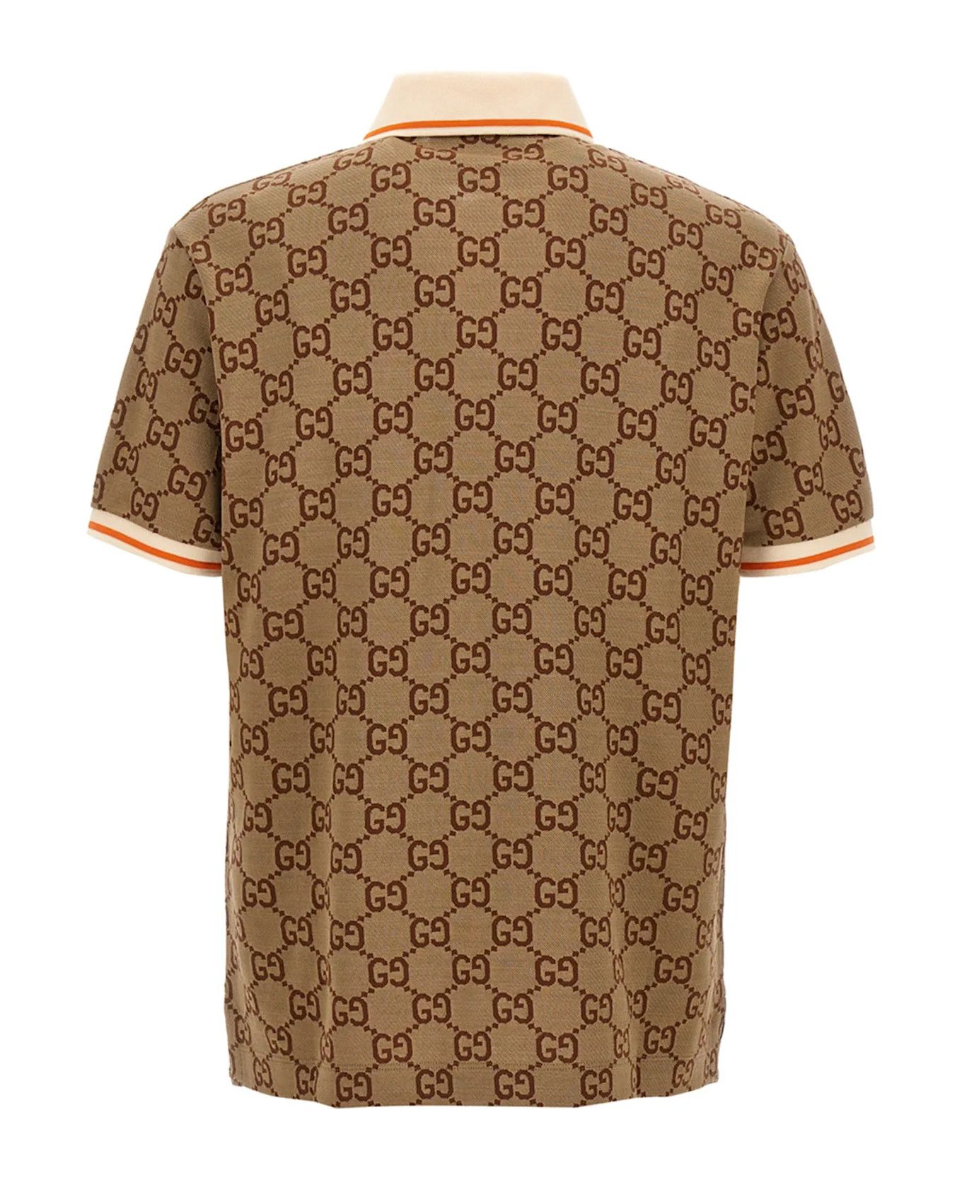 Gucci o1loc1c0226 742384 GG Cotton Silk Polo Shirt in Beige Size US XS / EU 42 / 0 - 2 Thumbnail