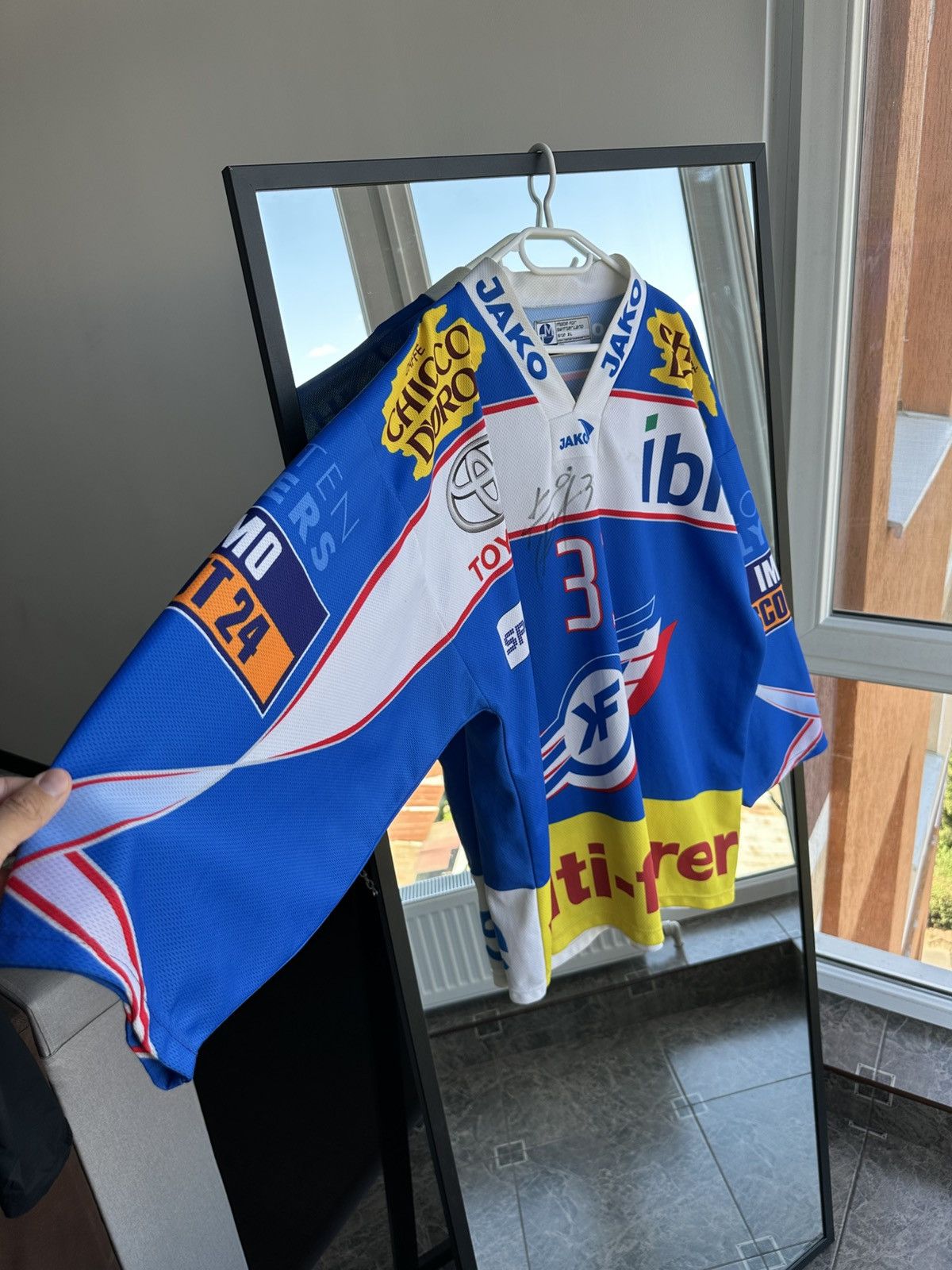 Vintage Vintage Kloten Flyers Switzerland Hockey Jersey #33 Rintanen Size US XL / EU 56 / 4 - 5 Thumbnail