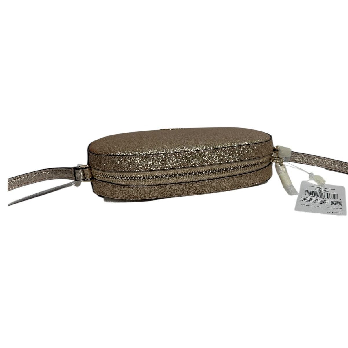 Kate Spade Kate Spade Glimmer Oval Small Camera Bag Gold Glitter Size ONE SIZE - 9 Thumbnail