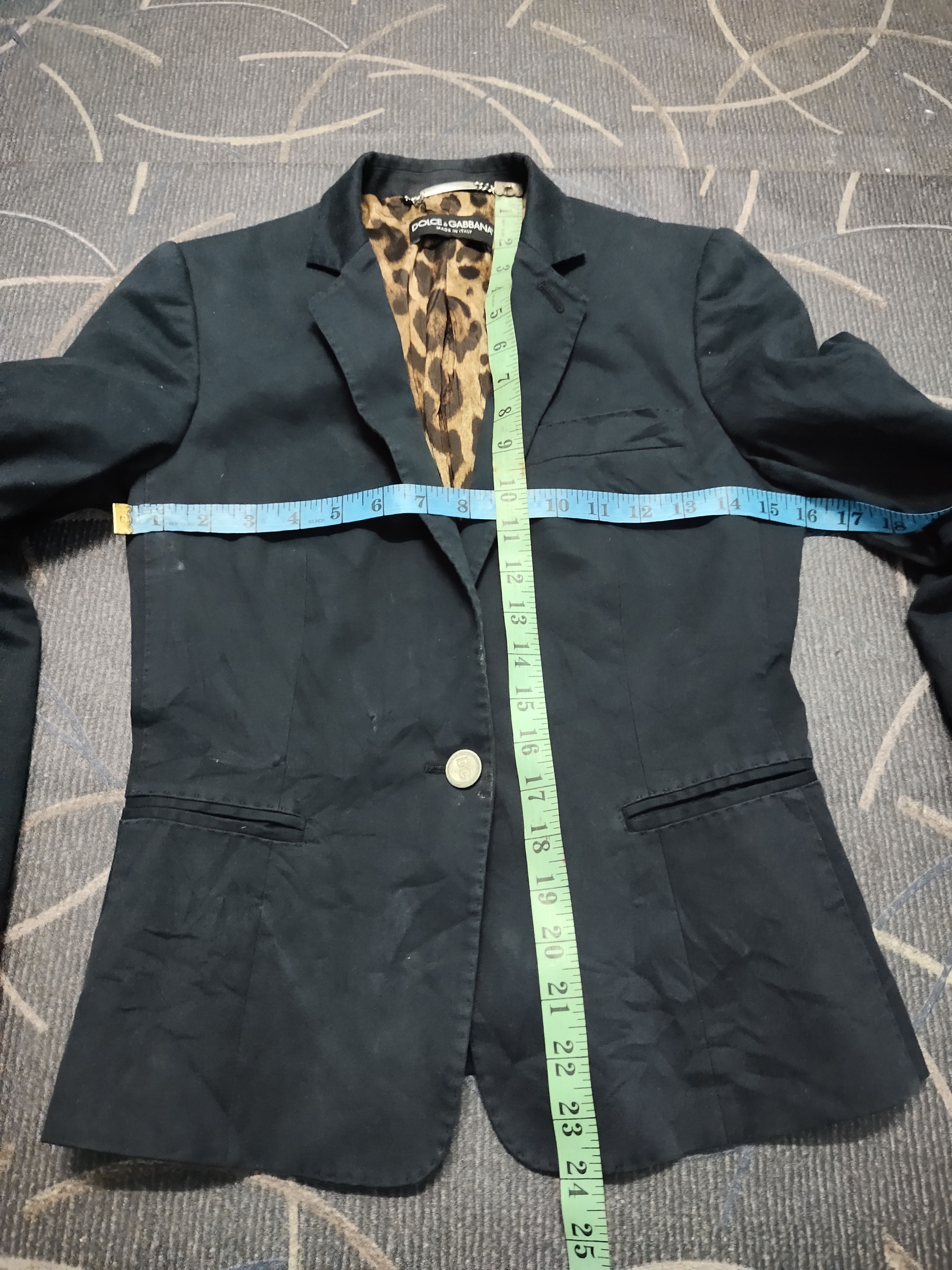 Dolce & Gabbana × Vintage Dolce & Gabbana Velour Leopard Blazer Size XS / US 0-2 / IT 36-38 - 7 Thumbnail